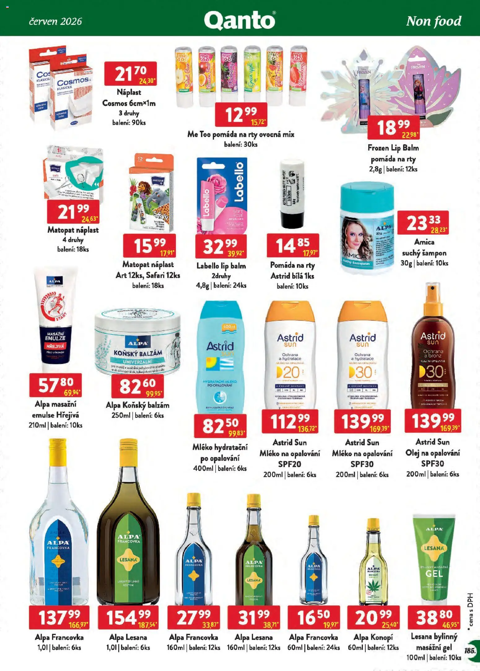 Astur & Qanto leták - Velkoobchod 06/2026 od 01.06.2026 | Strana: 185 | Produkty: Med, Alpa, Suchý šampon, Šampon