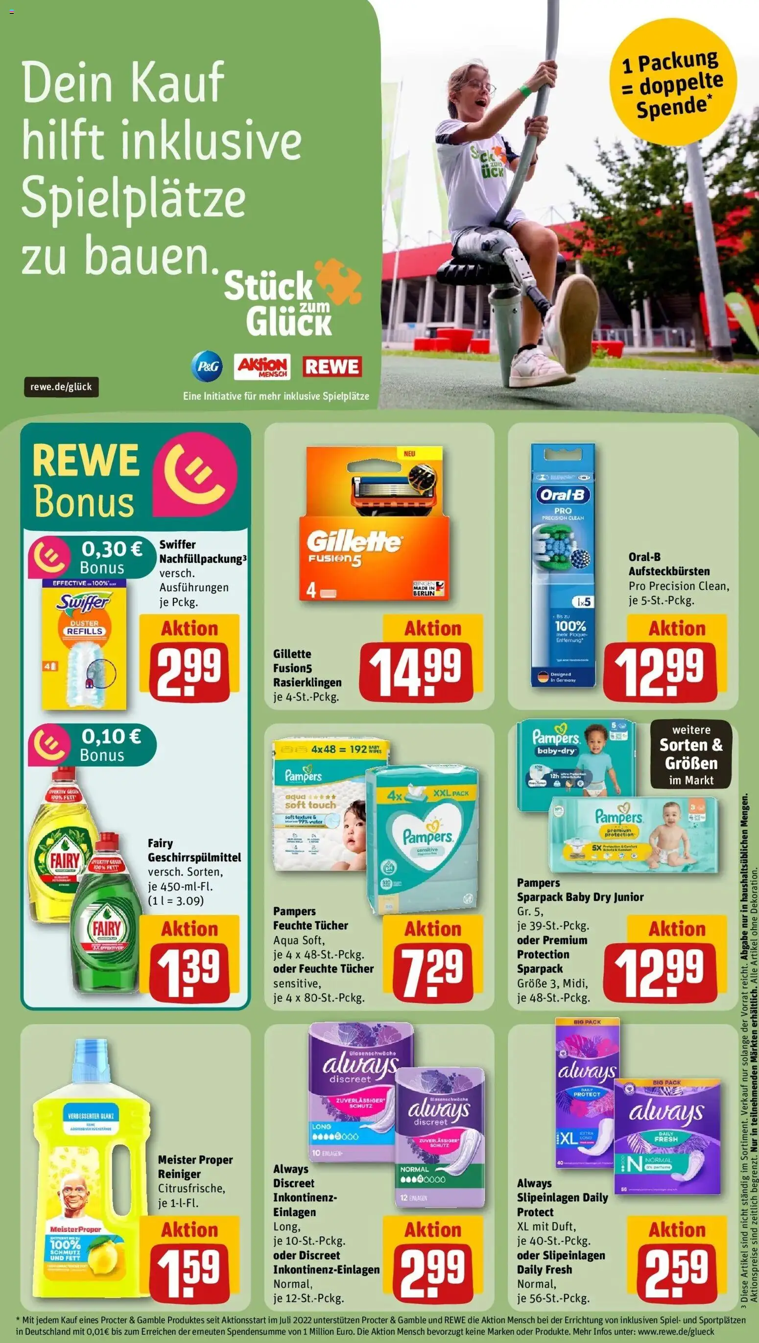 Rewe Prospekt Bamberg	 – gültig ab 27.04.2026 | Seite: 18 | Produkte: Spiel, Pampers, Geschirrspülmittel, Swiffer