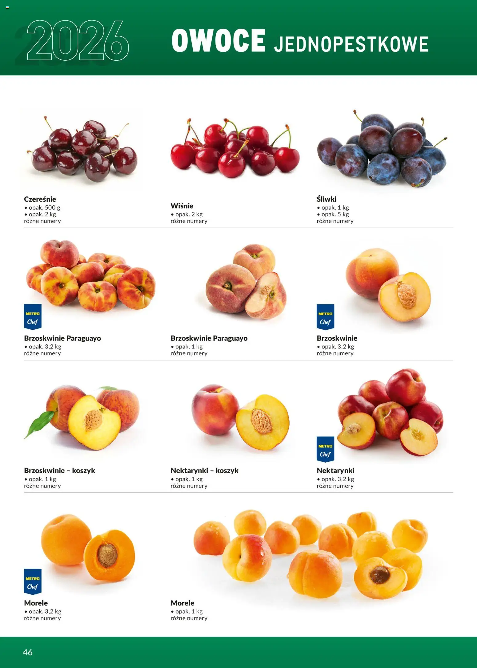 Makro Gazetka - Ultra fresh od 01.03.2026 | Strona: 46 | Produkty: Wiśnie, Czereśnie, Śliwki, Brzoskwinie