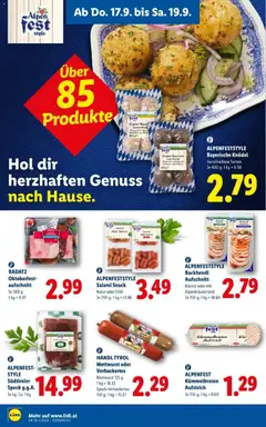 ALPENFESTSTYLE Salami Snack, Natur oder Chili ab 17.09.2026 gültig | Seite: 14