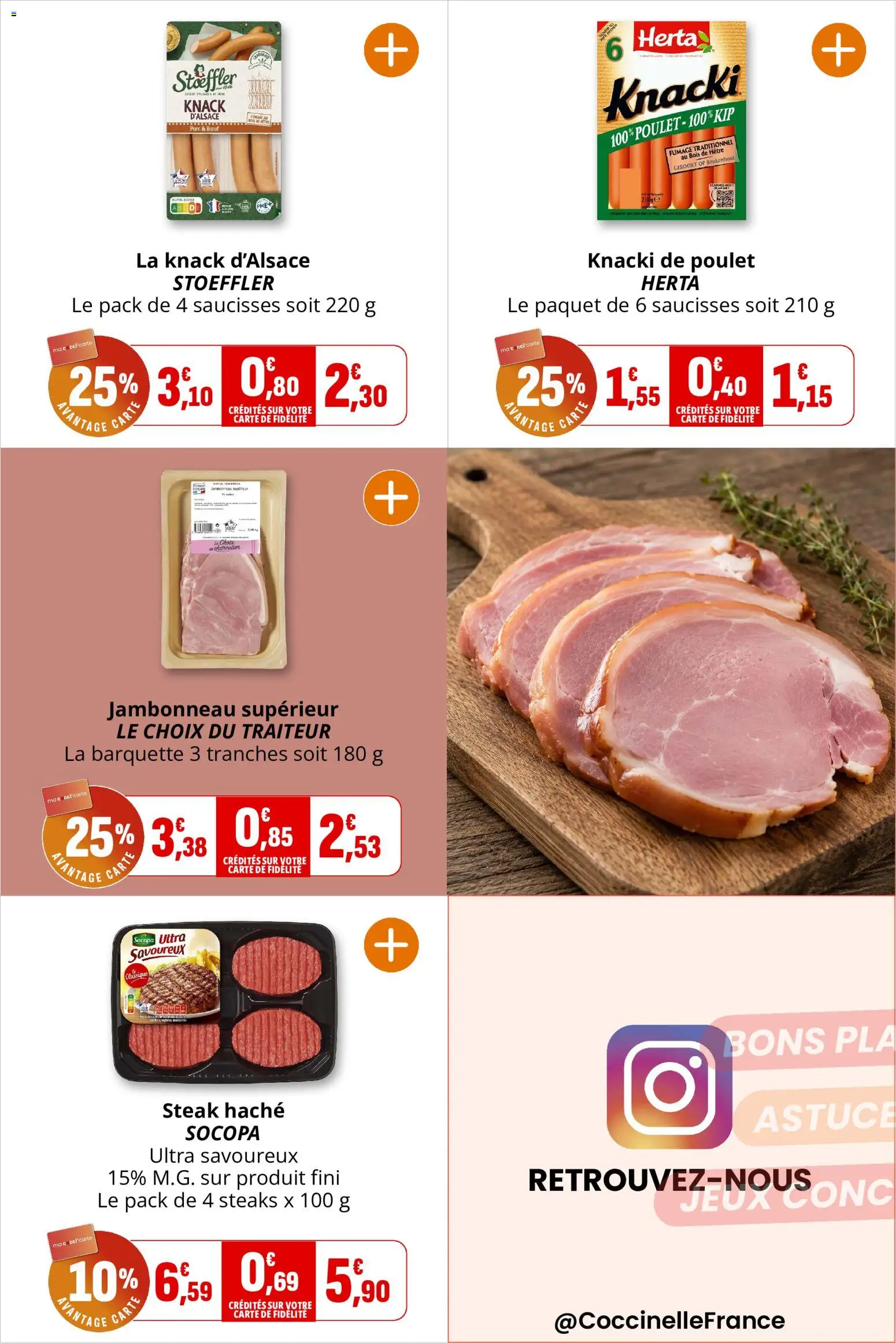 {H1} | Page: 10 | Produits: Steak, Knacki, Jambonneau, Jeux