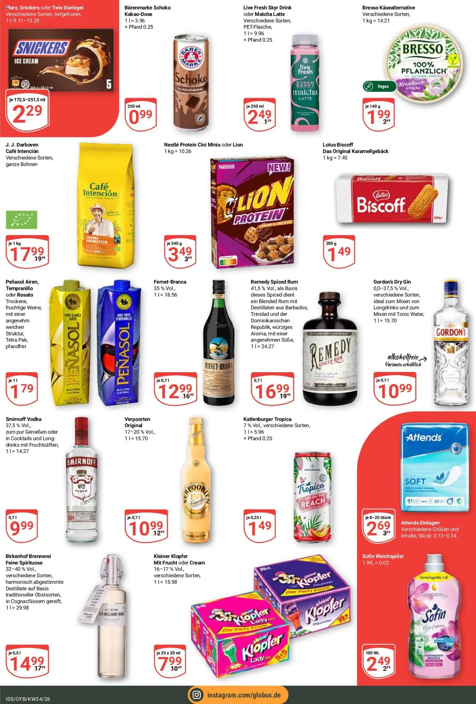 Globus Prospekt – gültig ab 17.08.2026 | Seite: 7 | Produkte: Knoblauch, Smirnoff, Vodka, Cini Minis