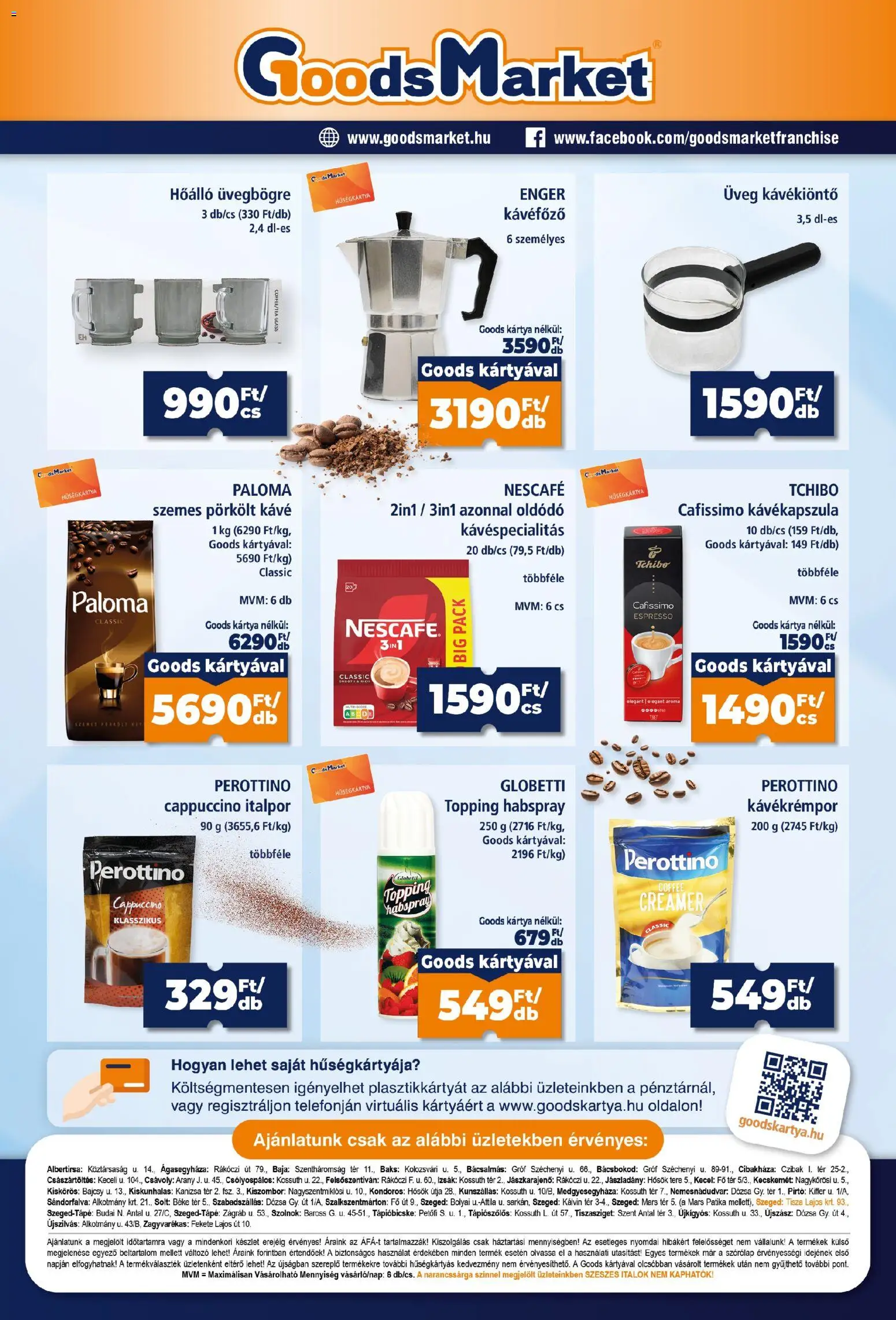 Goods Market akciós ujság - amely érvényes a következő dátumtól: 2026.09.17. | Oldal: 8 | Termékek: Kávéfőző, Cafissimo, Kávé, Habspray