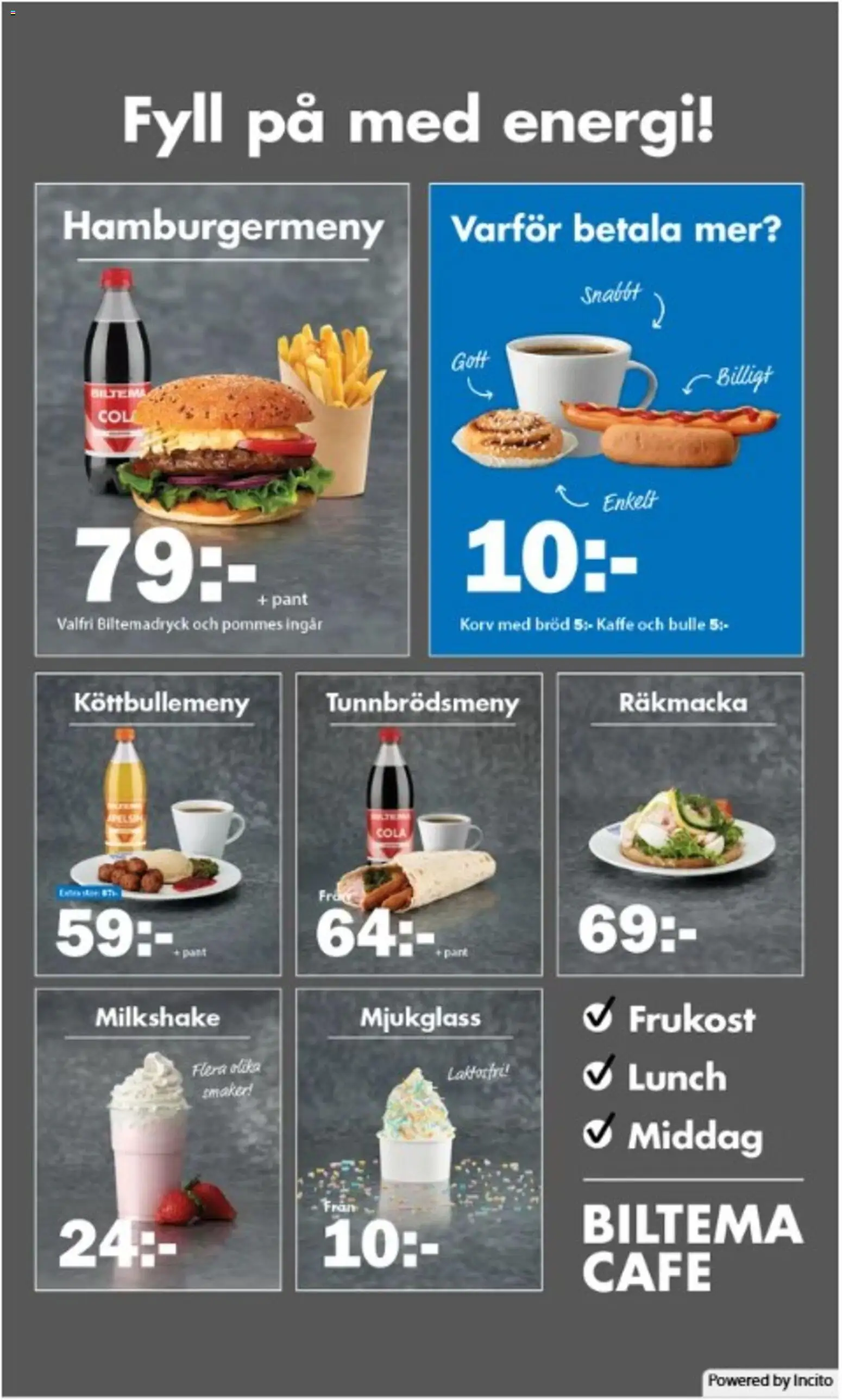 Biltema reklamblad aktuell från 26/10/2026 | Sida: 37 | Produkter: Korv, Bulle, Bröd, Kaffe