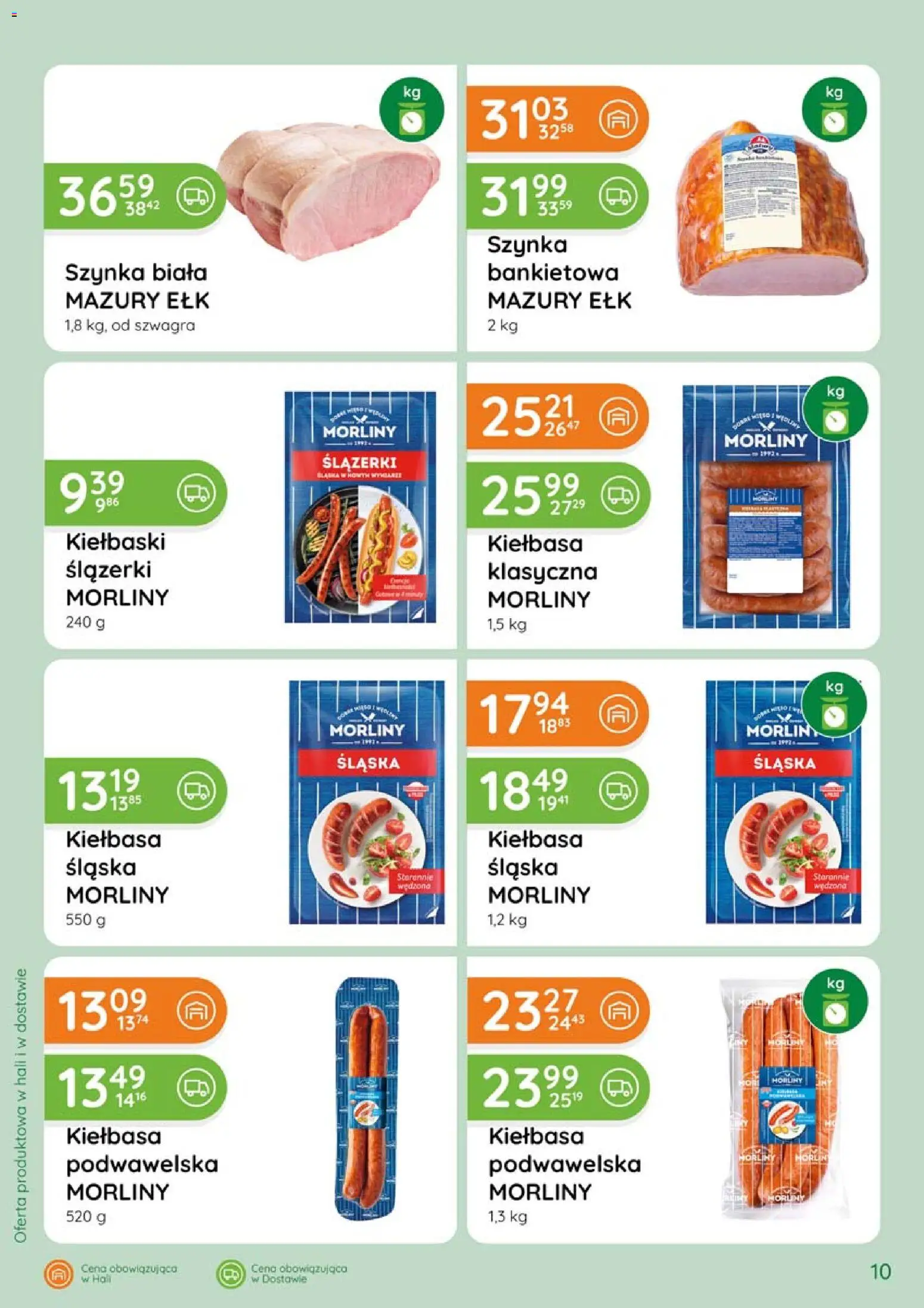 Eurocash gazetka - Katalog Wędlin od 07.05.2026 | Strona: 10 | Produkty: Kiełbasa, Kiełbaski, Kiełbasa śląska, Kiełbasa podwawelska