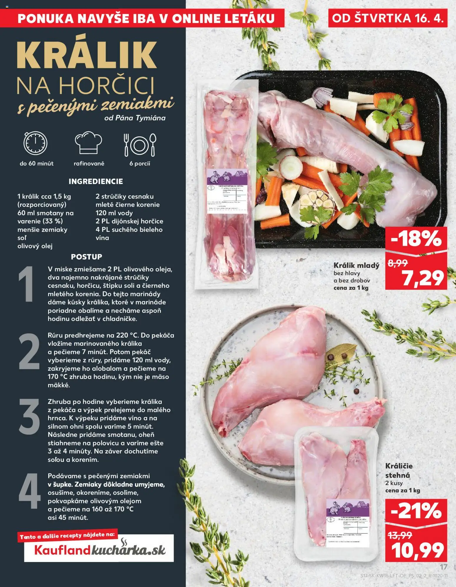 Nové Kaufland akcie – leták je platný od 16.04.2026 | Strana: 17 | Produkty: Víno, Olivový olej, Korenie, Zemiaky