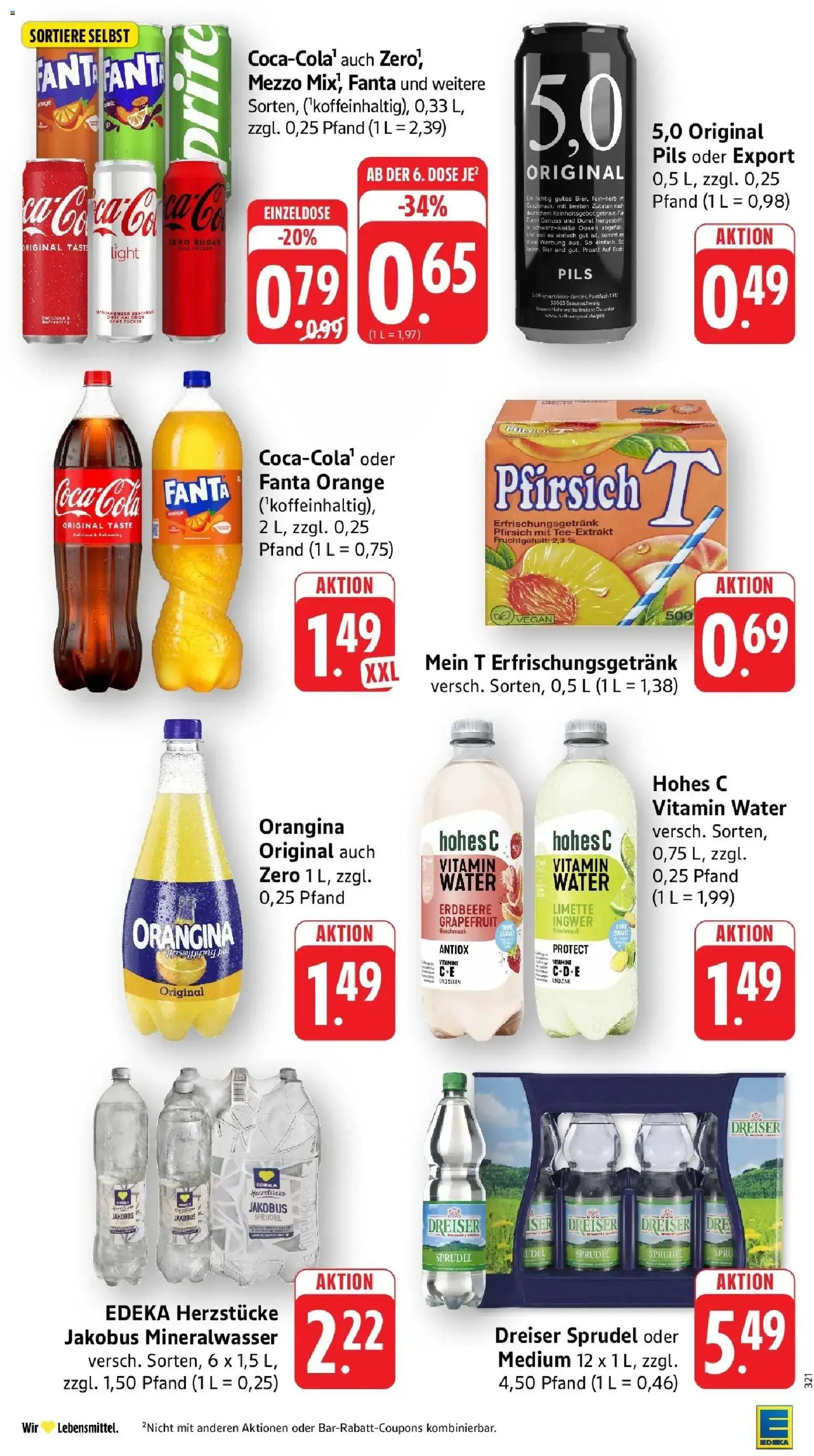 Edeka Prospekt Trier (ab 17.08.2026) » Angebote Online | Seite: 30 | Produkte: Bier, Mineralwasser, Zucker, Pfirsich