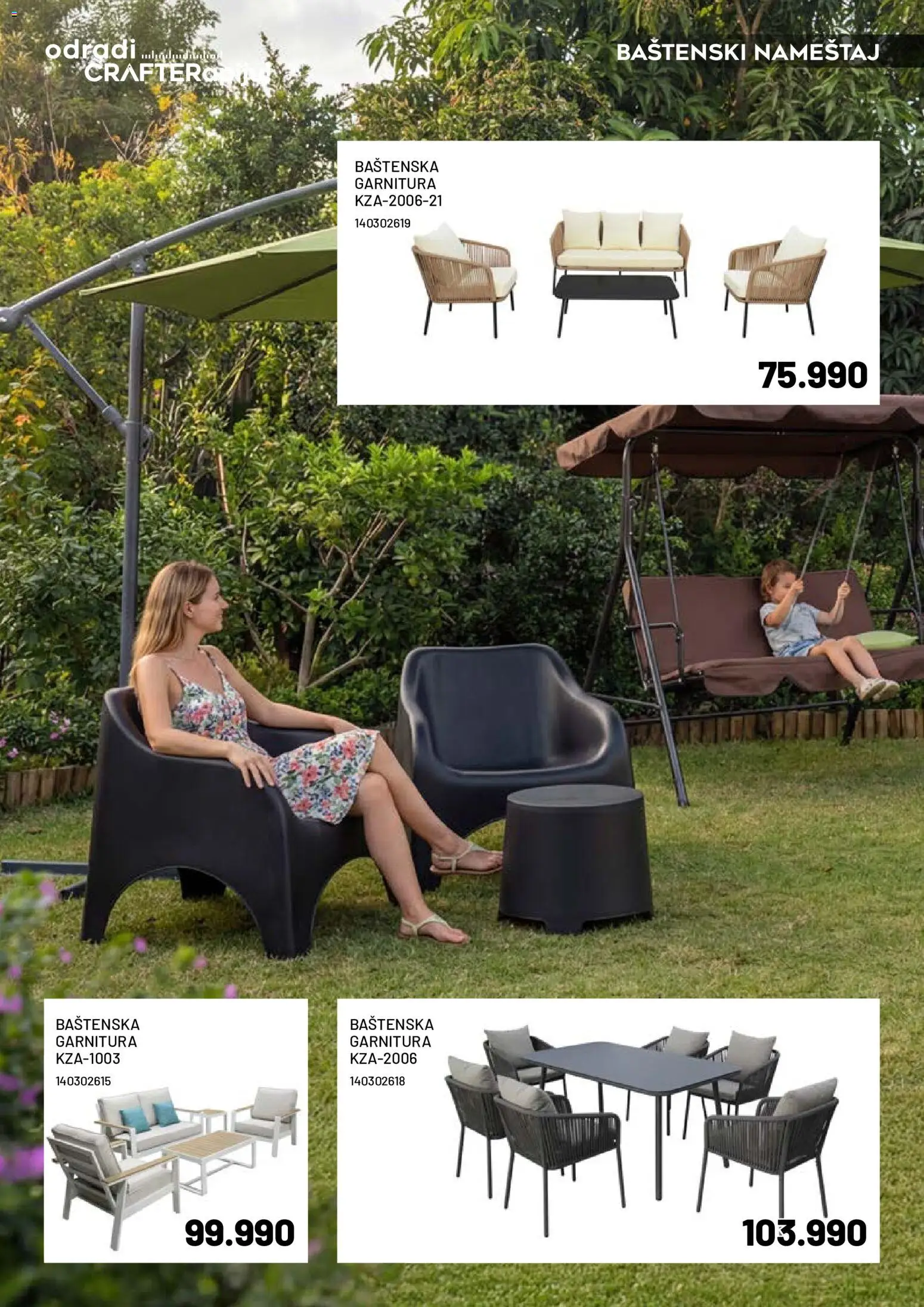 Crafter katalog - važi od 20.04.2026 | Strana: 6 | Proizvode: Baštenski nameštaj