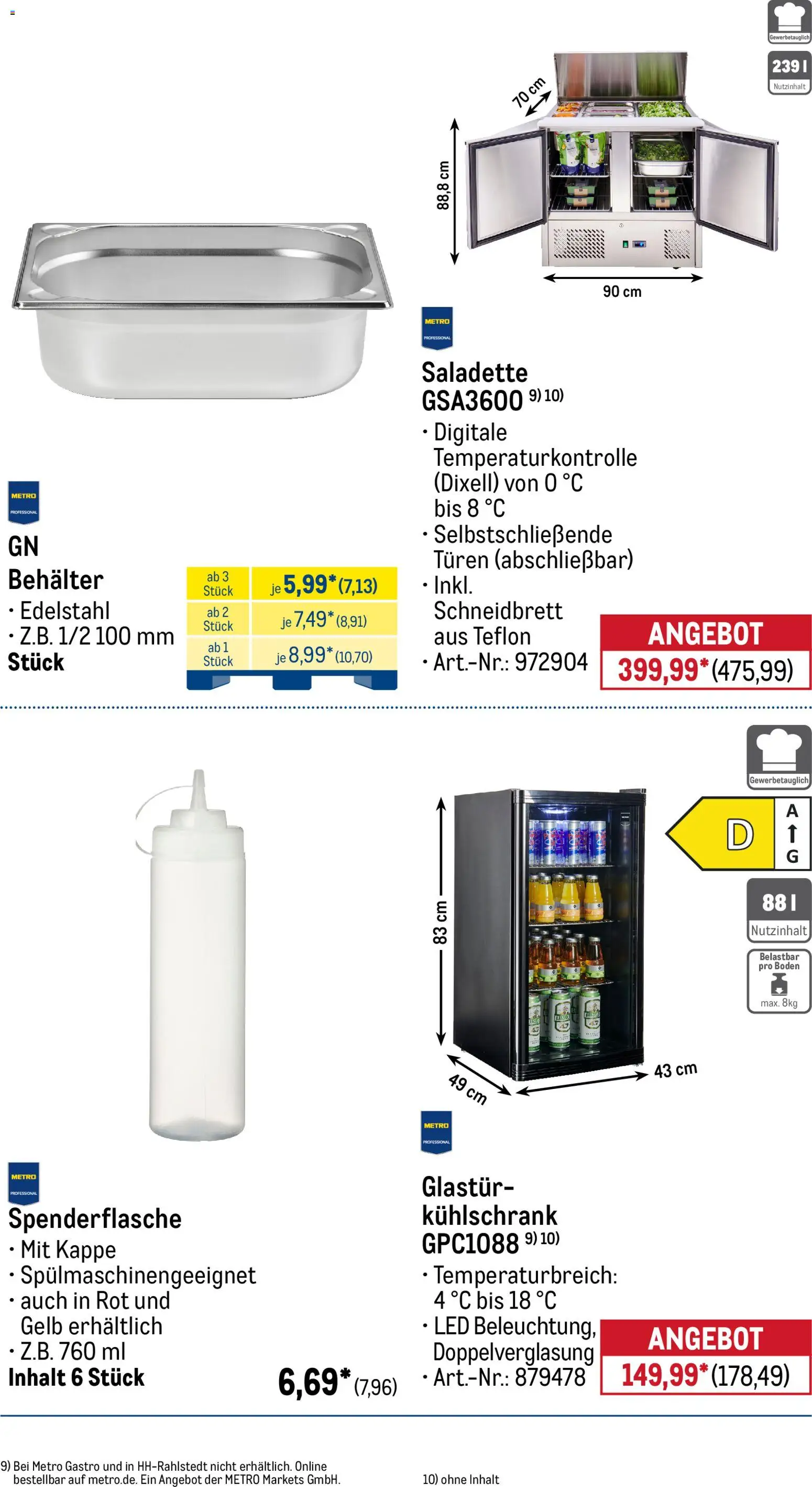 Metro Monats-Menü – gültig ab 01.06.2026 | Seite: 37 | Produkte: Kühlschrank, Kappe