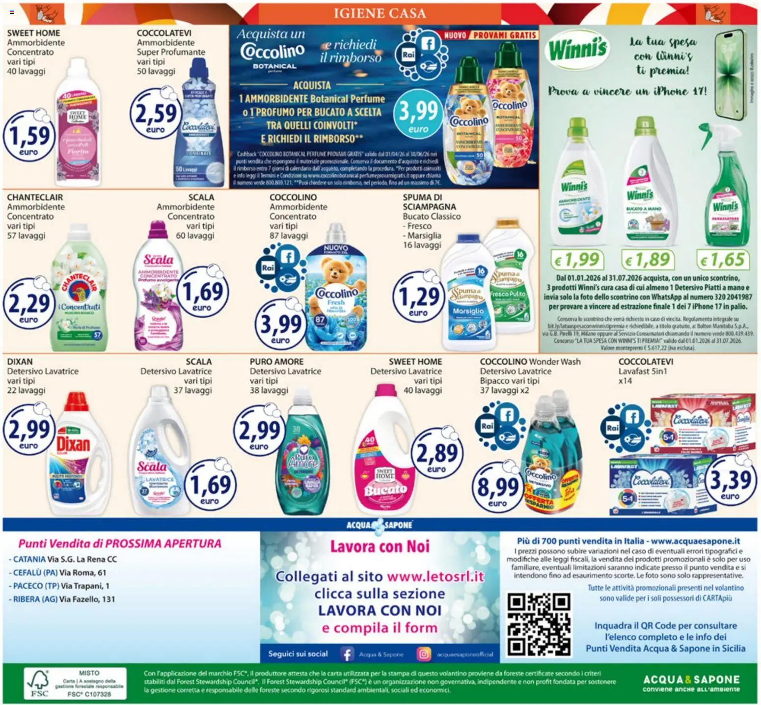 Volantino Acqua e Sapone del 18.05.2026 | Pagina: 20 | Prodotti: Iphone, Ammorbidente, Acqua, Lavatrice