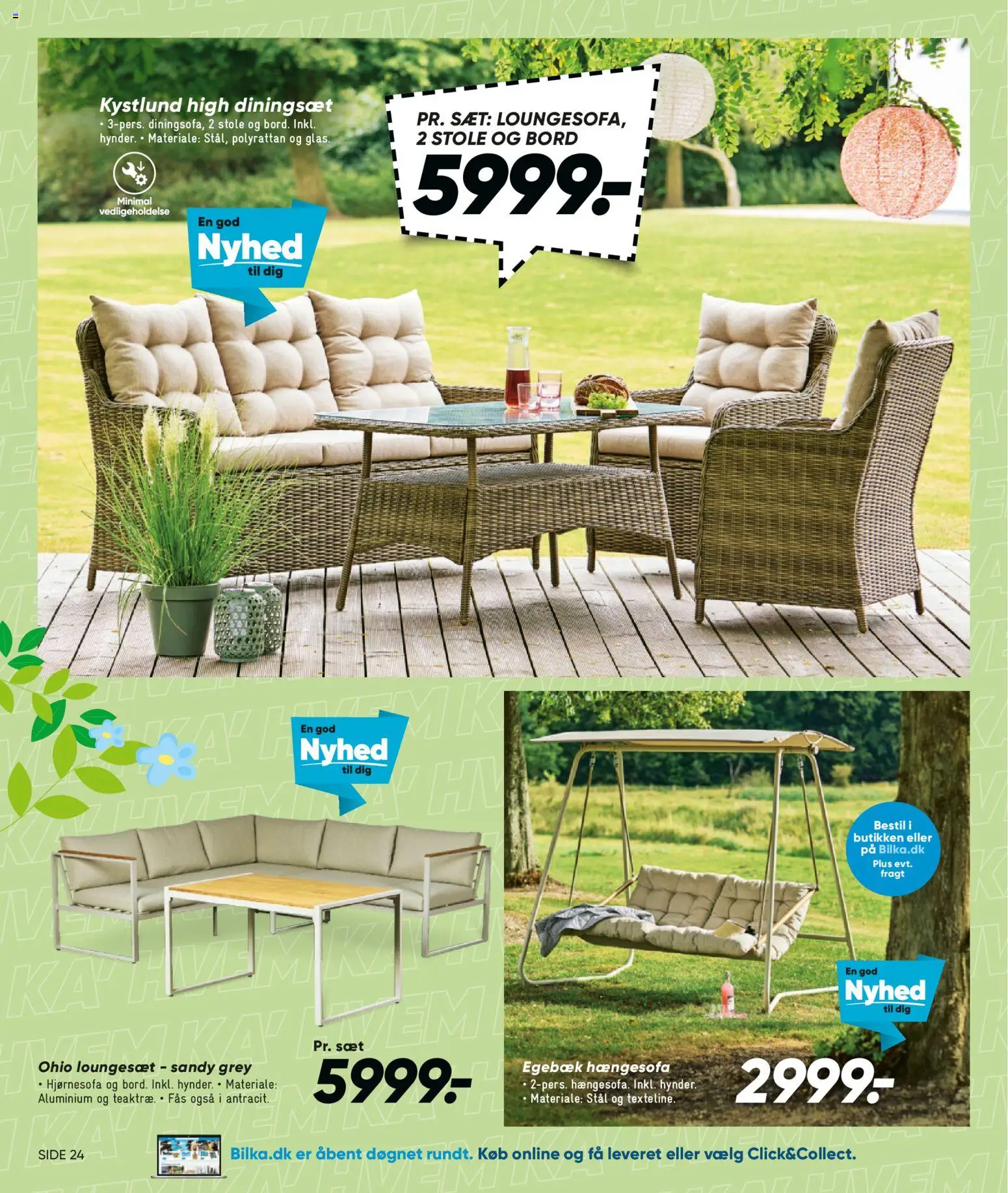 Bilka tilbudsavis – gyldig fra 27.03.2026 | Side: 24 | Produkter: Bord, Hjørnesofa, Loungesæt