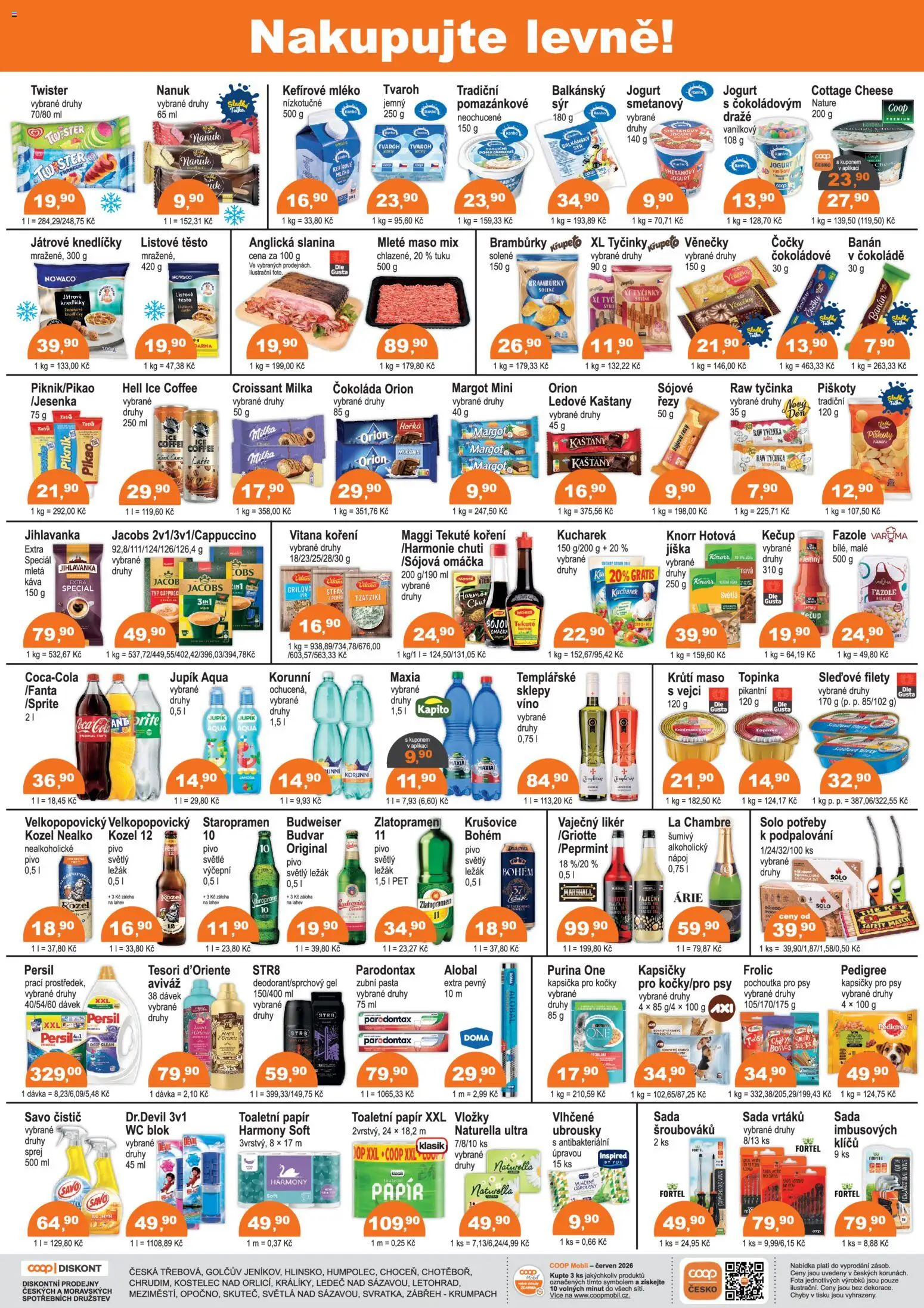 Konzum leták od 03.06.2026 | Strana: 2 | Produkty: Nanuk, Tvaroh, Anglická slanina, Nealkoholické pivo