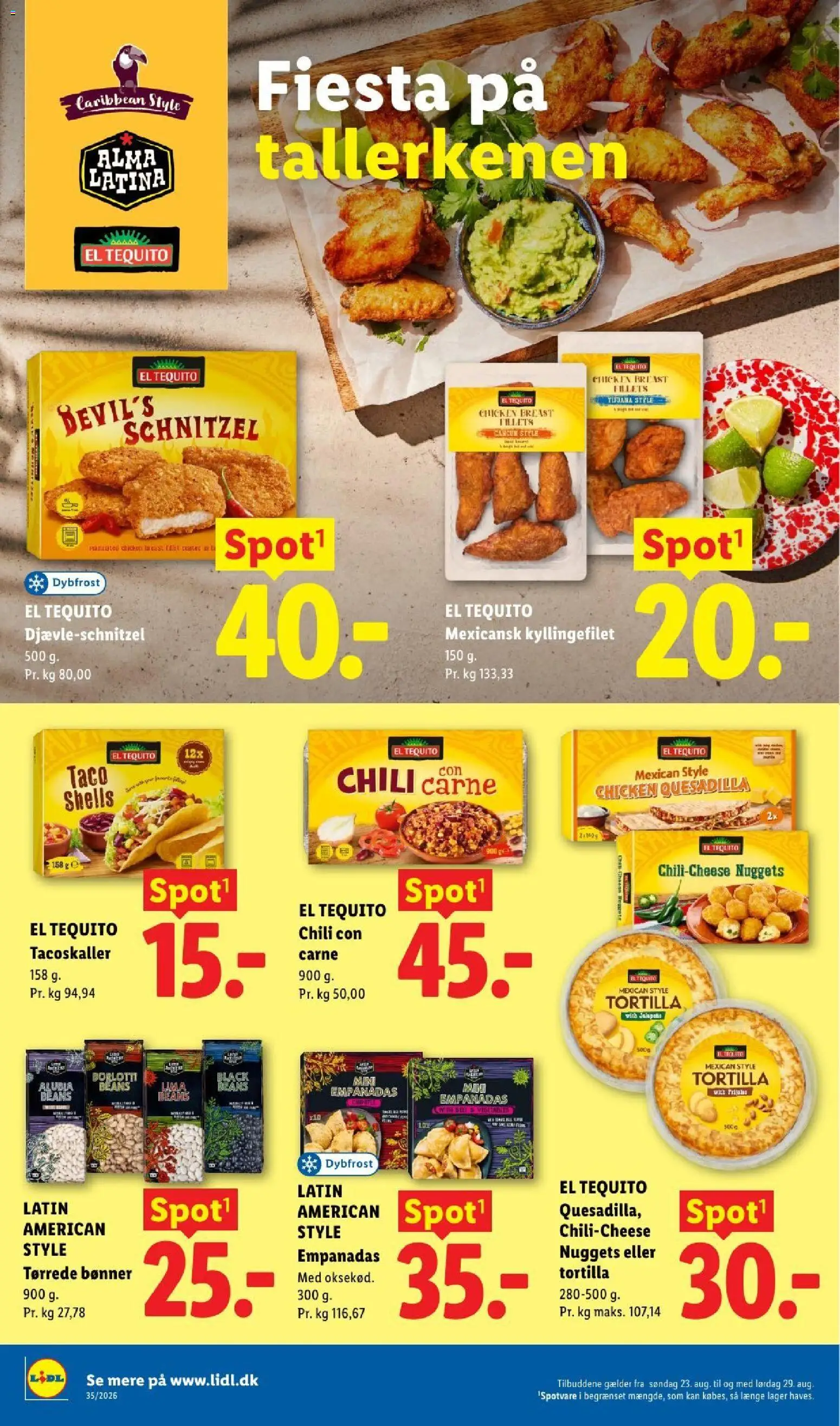 Lidl tilbudsavis – gyldig fra 23/08/2026 | Side: 16 | Produkter: Chili, Bønner, Søm, Taco