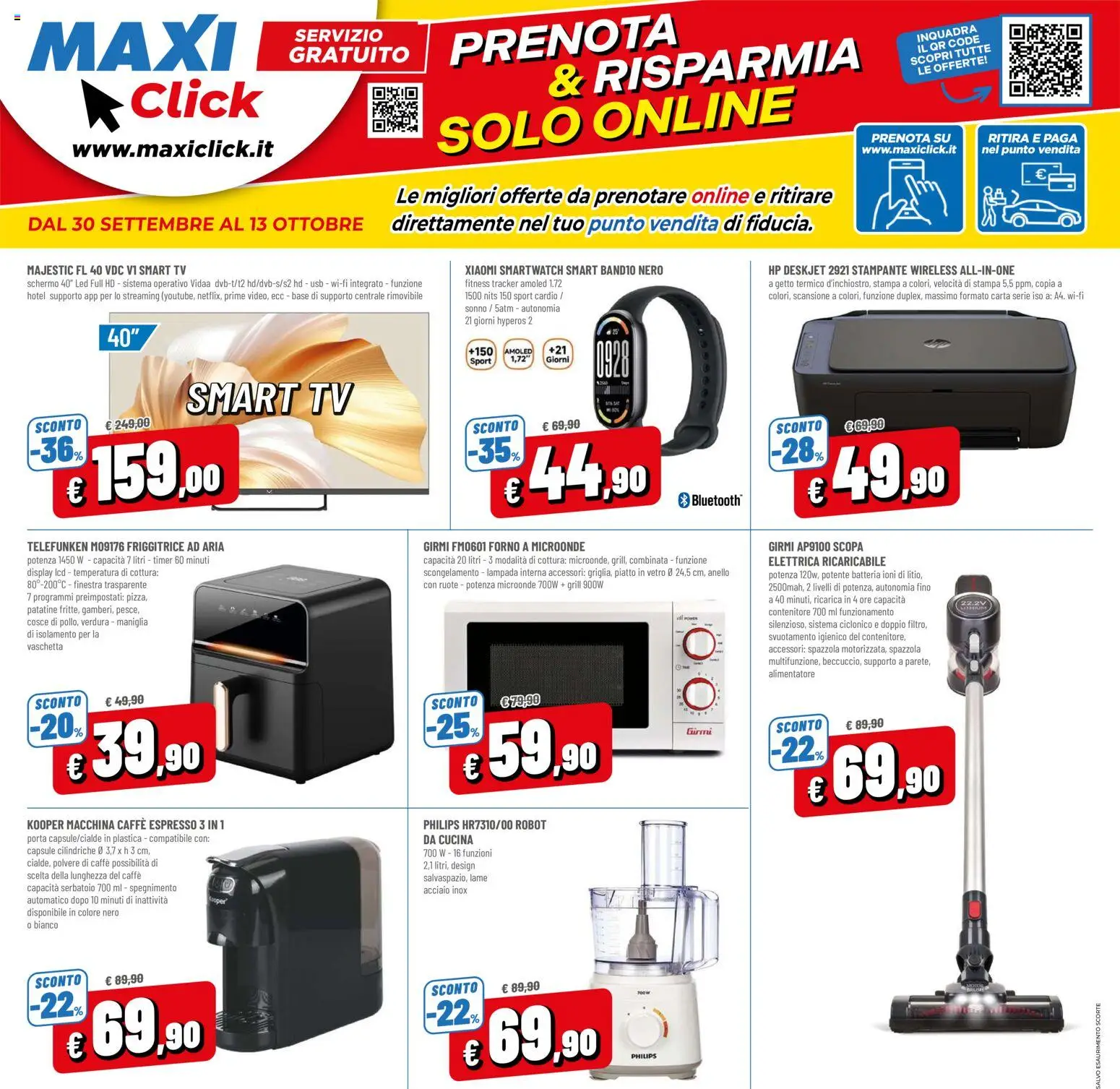 Volantino A&O del 30/09/2026 | Pagina: 15 | Prodotti: Xiaomi, Stampante, USB, Robot