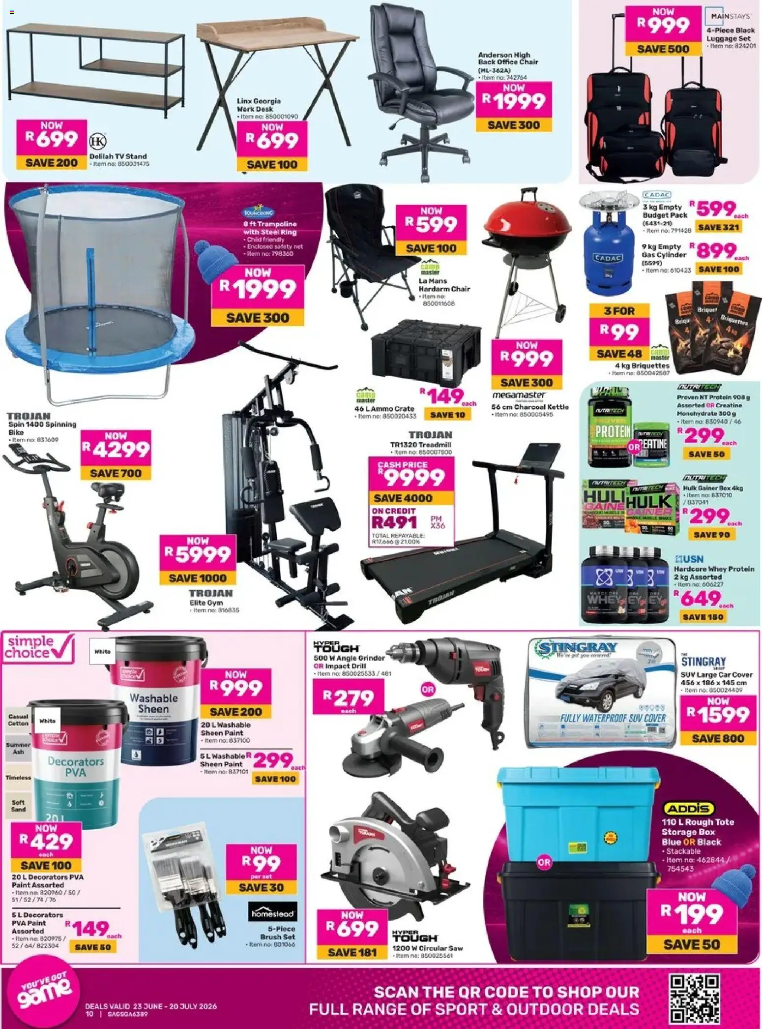 New Game catalogue – valid from 23/06/2026 | Page: 10 | Products: Grinder, TV, Chair, Brush