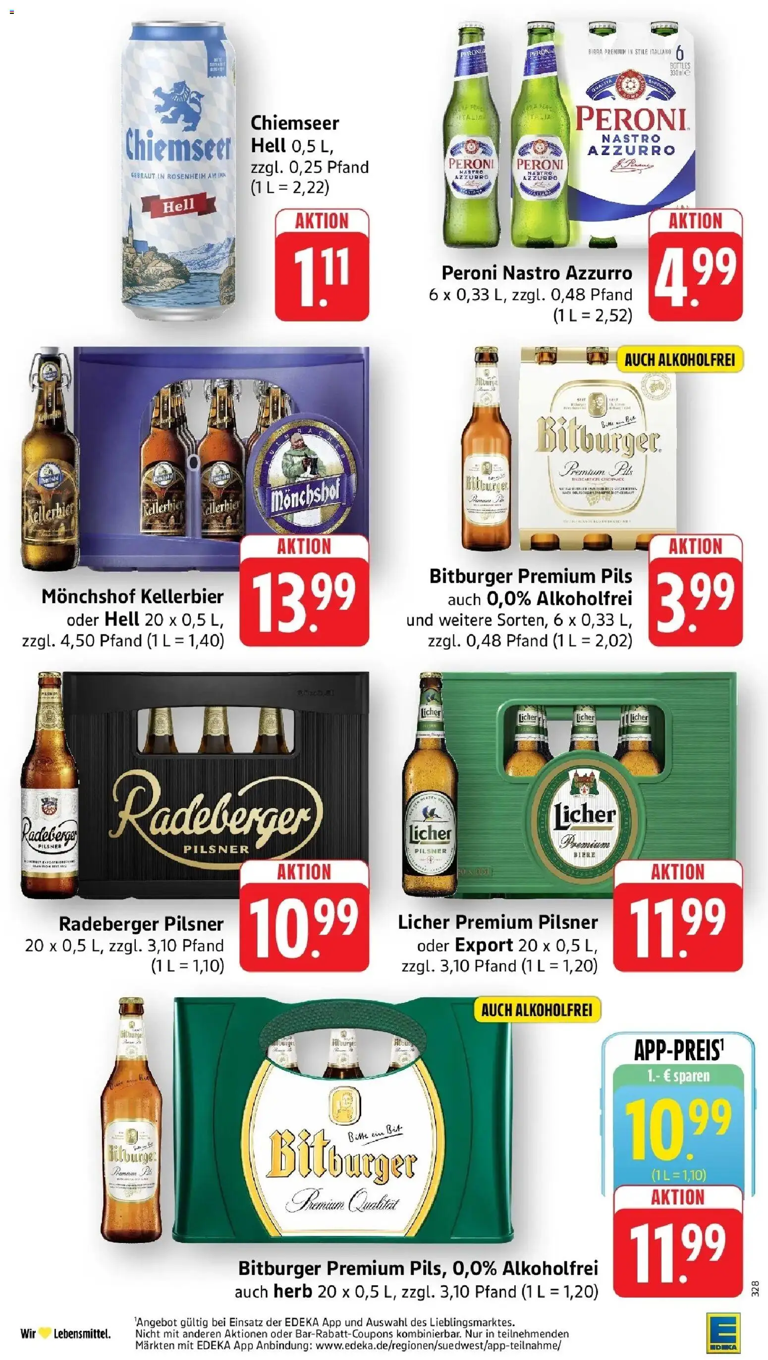 Edeka Prospekt Raunheim (ab 12.10.2026) » Angebote Online | Seite: 37 | Produkte: Bitburger, Monchshof, Pils, Radeberger pilsner