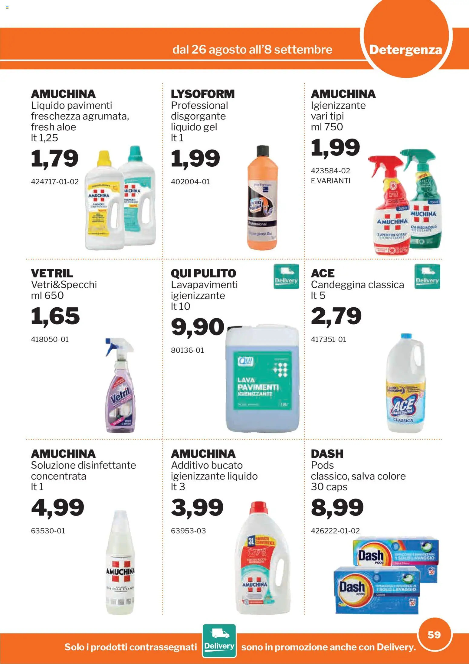 Volantino Sogegross del 26/08/2026 | Pagina: 59 | Prodotti: Candeggina
