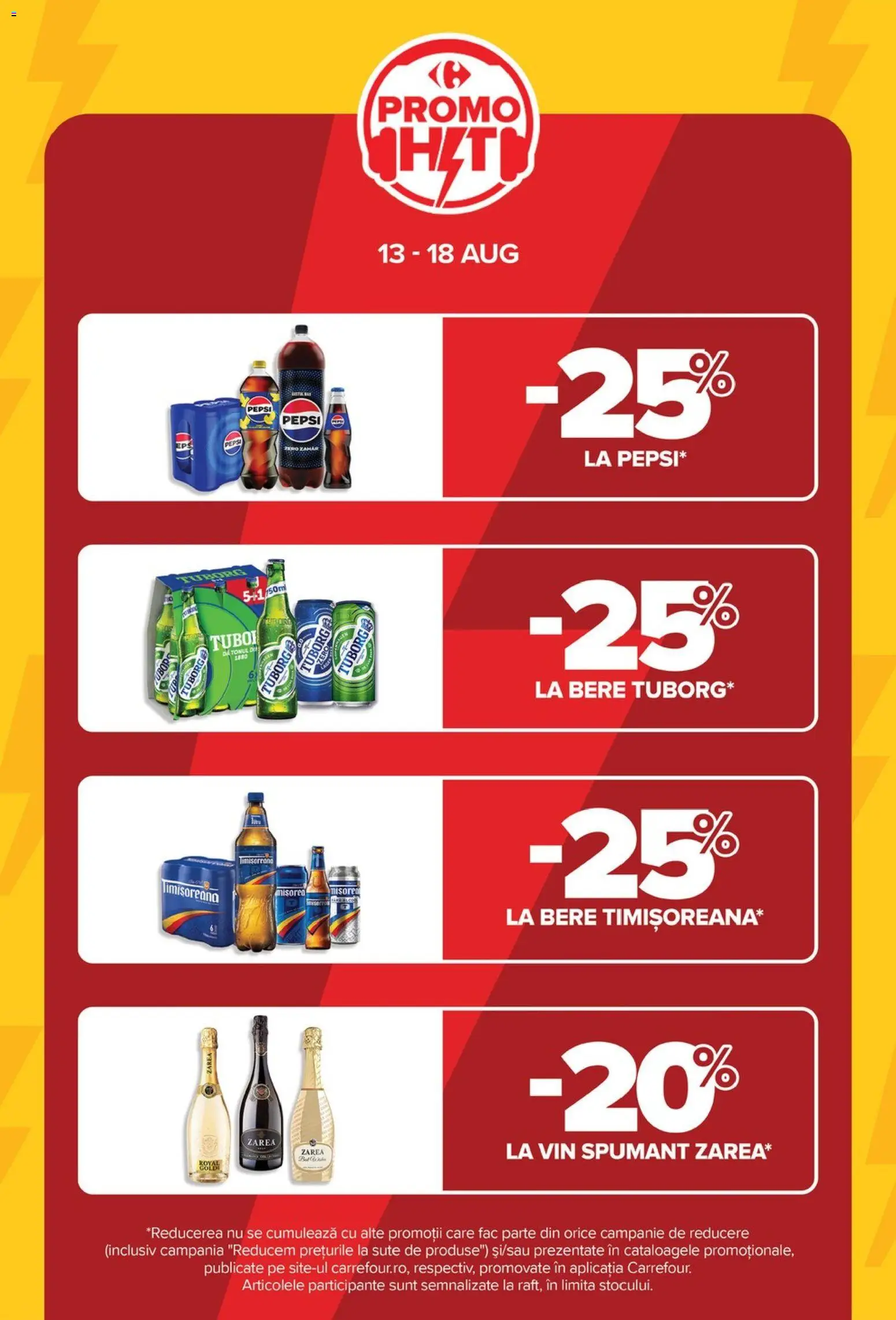 Noul catalog Carrefour – valabil de la 12.08.2026 | Pagină: 10 | Produse: Vin spumant, Pepsi, Vin, Bere