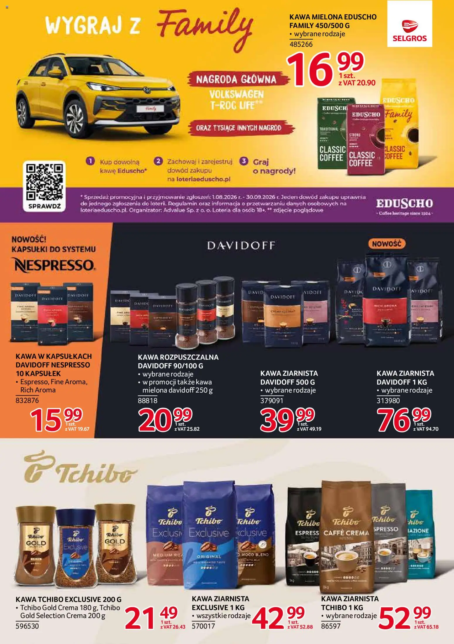 Selgros cash&carry gazetka - Markowe produkty od 10.09.2026 | Strona: 22 | Produkty: Kawa w kapsułkach, Róż, Kawa, Kawa Davidoff