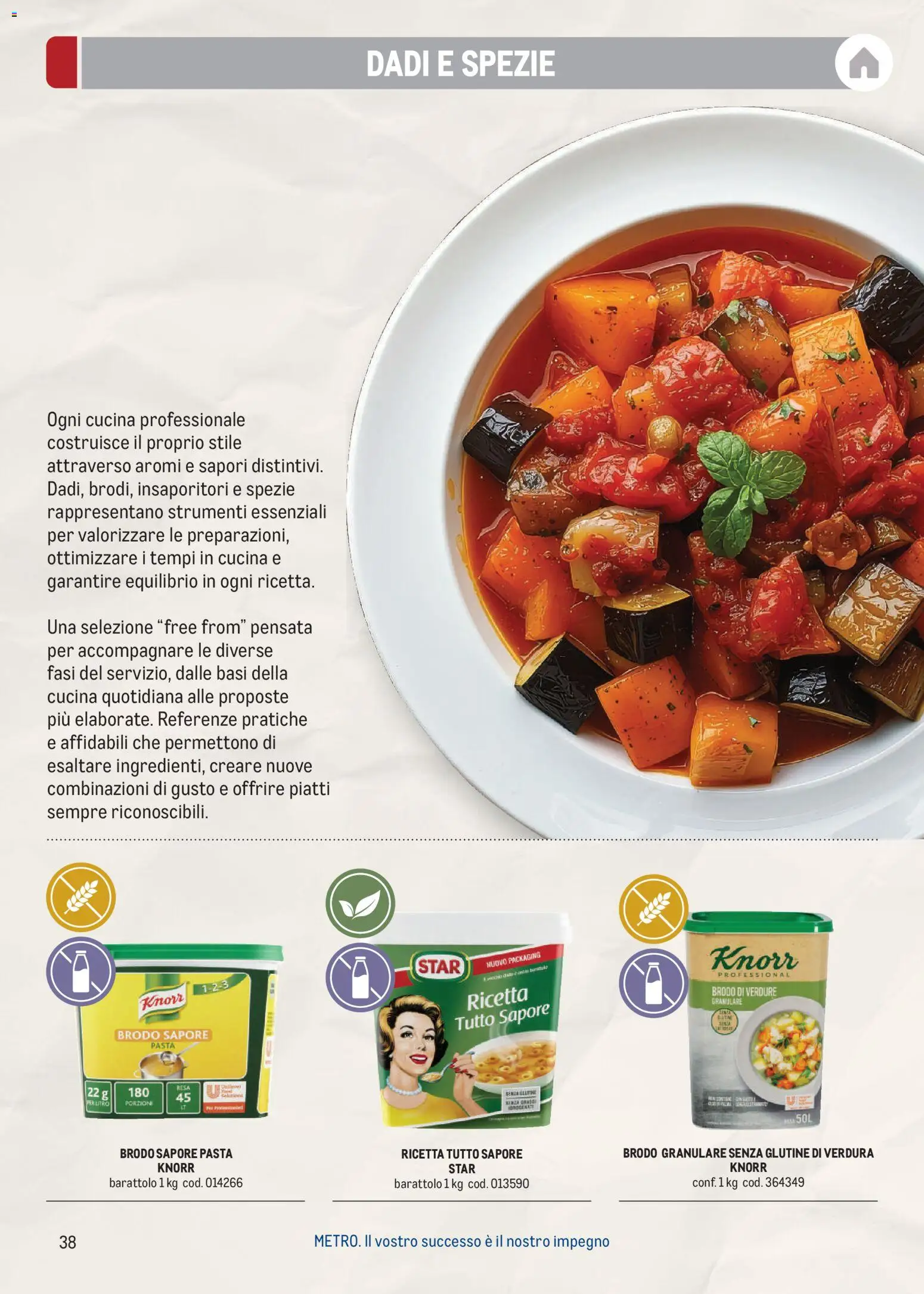 Volantino Metro del 17/08/2026 | Pagina: 38 | Prodotti: Brodo, Spezie, Verdure, Pasta