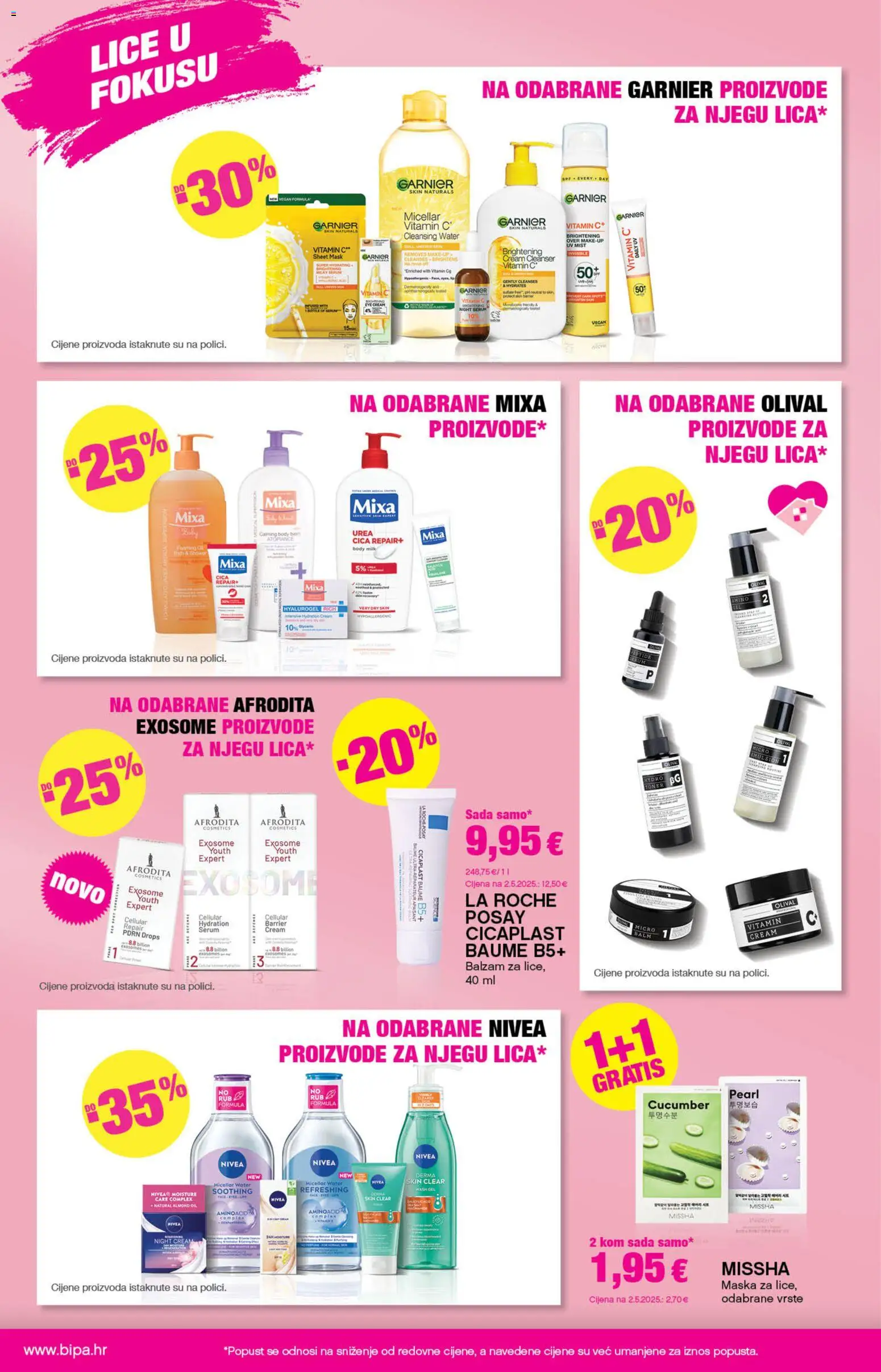Bipa katalog | vrijedi od 29.10.2026 | Stranica: 16 | Proizvodi: Maska, Nivea, Garnier, Toner
