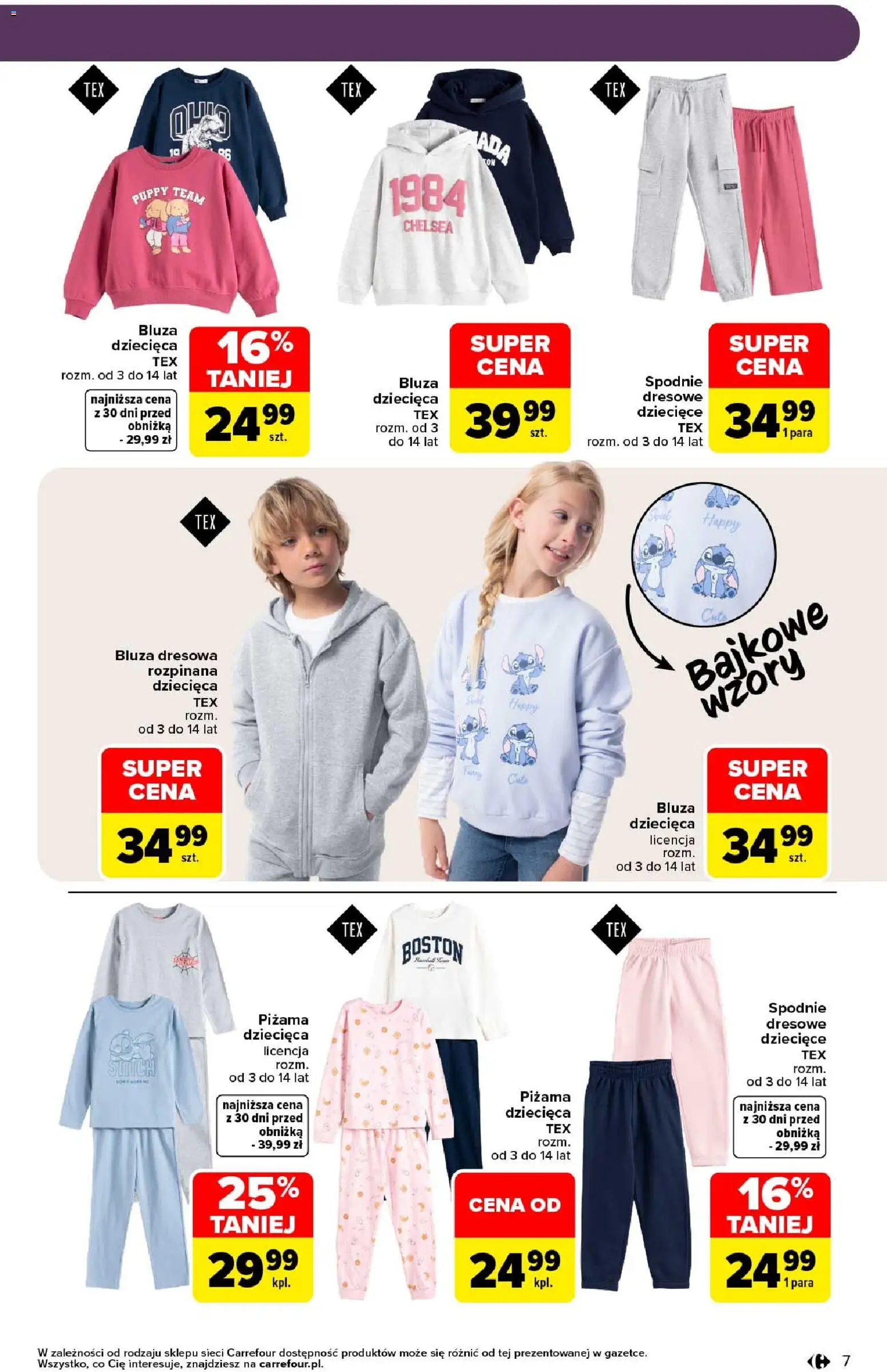 Carrefour gazetka - Sezon na okazje od 28.09.2026 | Strona: 7 | Produkty: Spodnie, Piżama