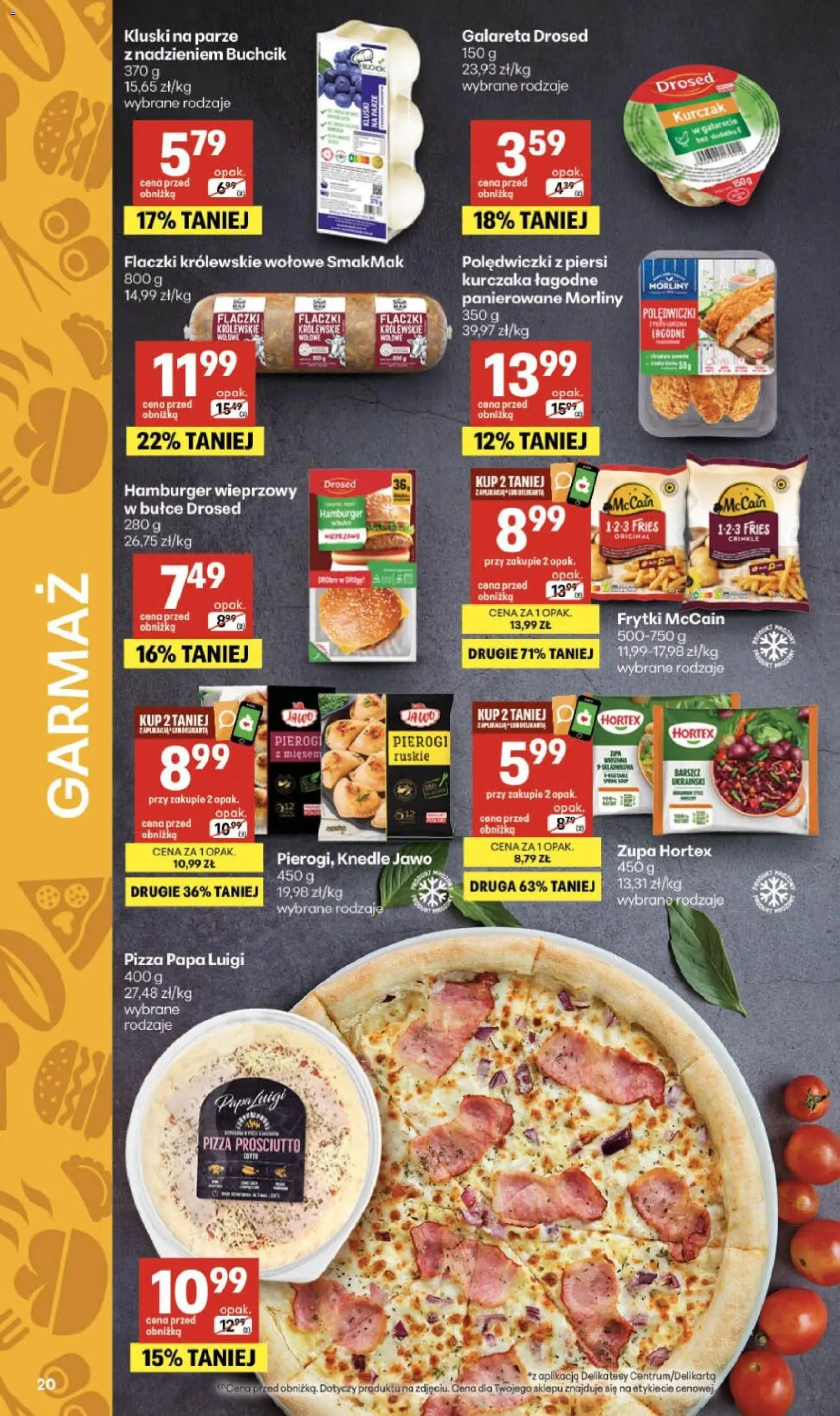 Delikatesy Centrum gazetka od 10.09.2026 | Strona: 20 | Produkty: Pierogi, Kluski na parze, Polędwiczki, Zupa