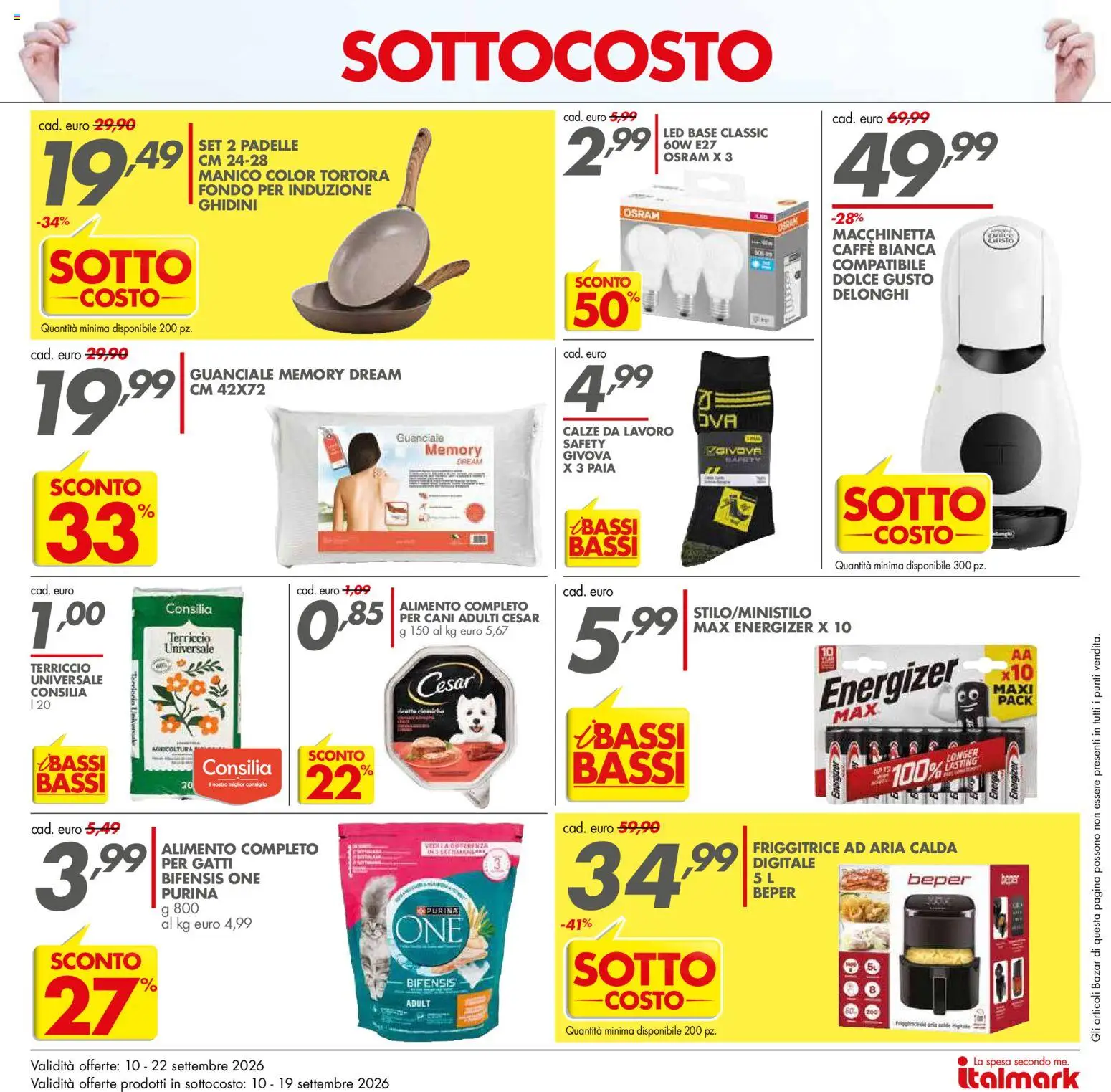 Volantino Italmark del 10/09/2026 | Pagina: 10 | Prodotti: Friggitrice ad aria, Caffè, Terriccio, Guanciale