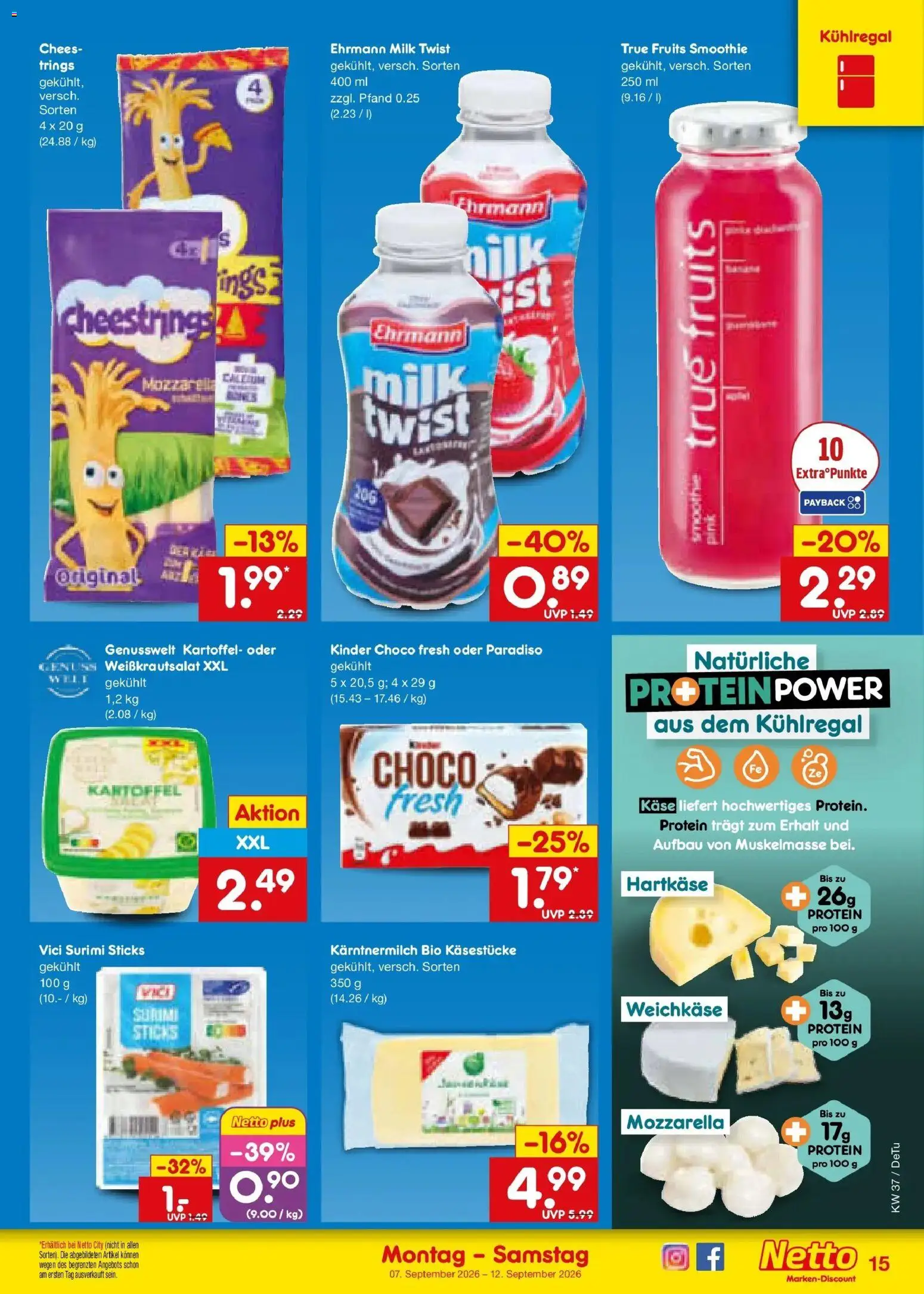 Netto Marken-Discount Prospekt Waiblingen-Bittenfeld – gültig ab 07.09.2026 | Seite: 21 | Produkte: Käse, Mozzarella