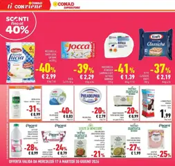 Anteprima del volantino YOGURT SENZA LATTOSIO, CONAD PIACERSI vari gusti 2x125 g valido a partire dal 16.06.2026 | Pagina: 22