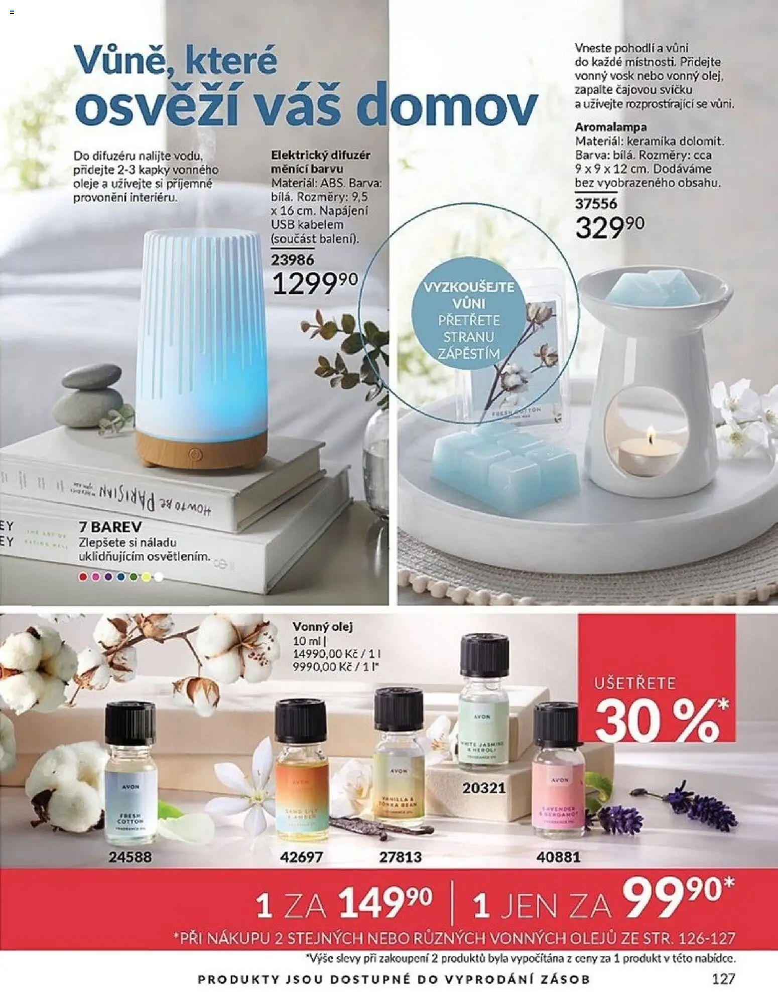 Avon Katalog 04/2026 od 01.04.2026 | Strana: 127 | Produkty: Oleje, Olej, Aromalampa, USB