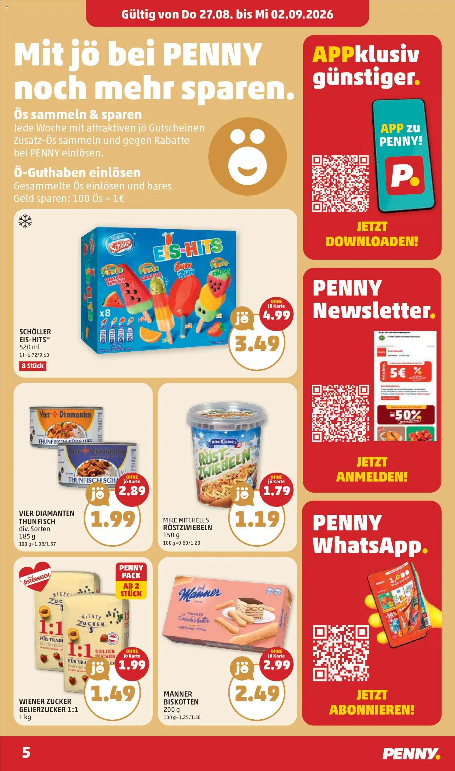 Penny Markt Eröffnung in 4490 St. Florian gültig ab 23.08.2026 | Seite: 5 | Produkte: Zwiebeln, Zucker, Gelierzucker