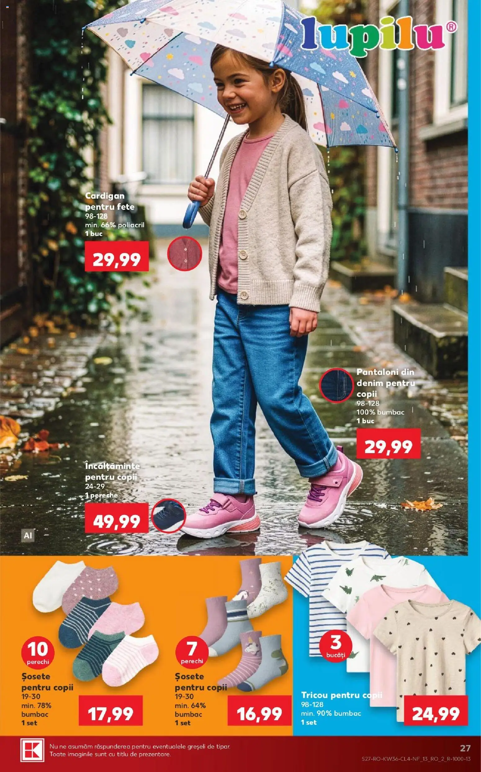 Noul catalog Kaufland – valabil de la 02.09.2026 | Pagină: 27 | Produse: Cardigan, Incaltaminte, Tricou, Șosete
