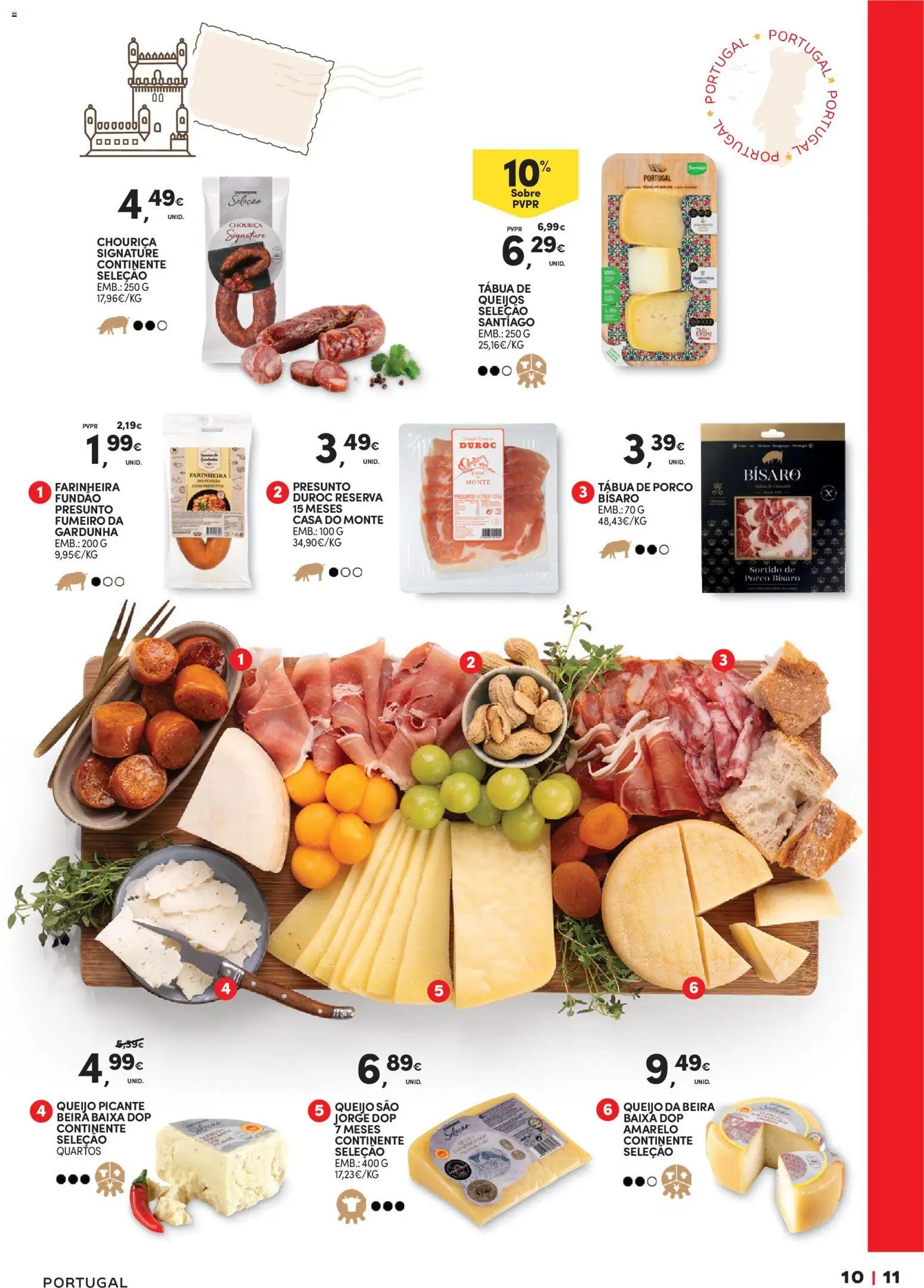 Continente - Charcutaria e Queijos │ válido de 14/07/2026 | Página: 11 | Produtos: Tábua, Queijo, Presunto