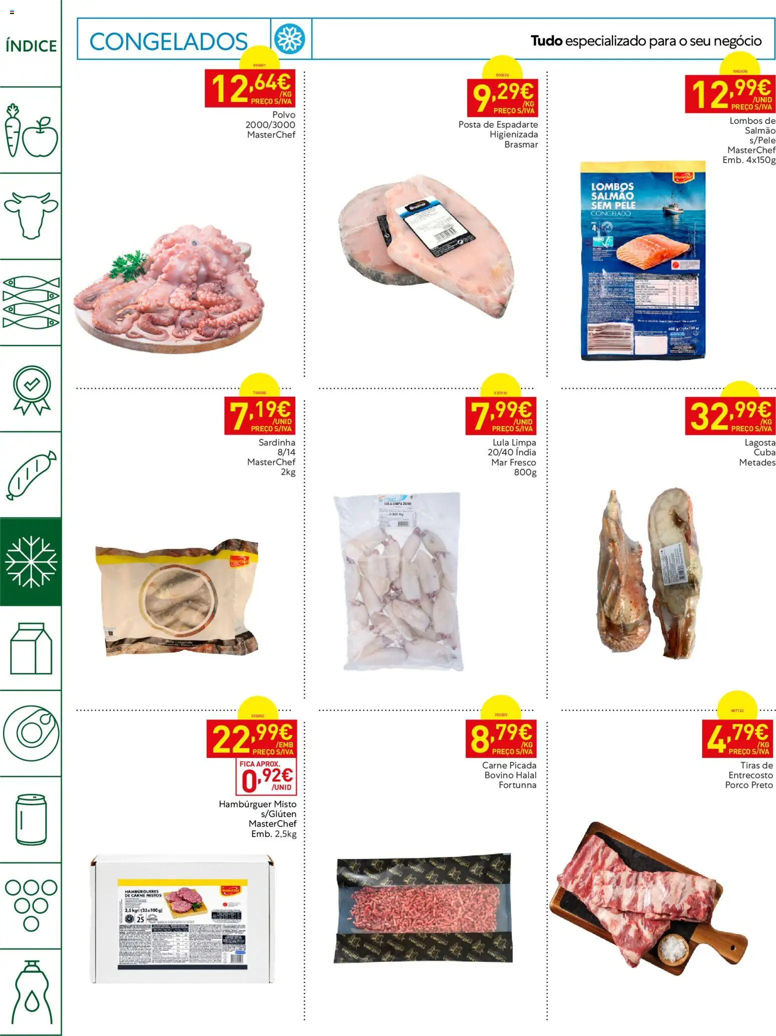 Recheio - Horeca Bons Negócios Madeira │ válido de 09.06.2026 | Página: 14 | Produtos: Polvo, Hambúrguer, Lagosta, Carne picada