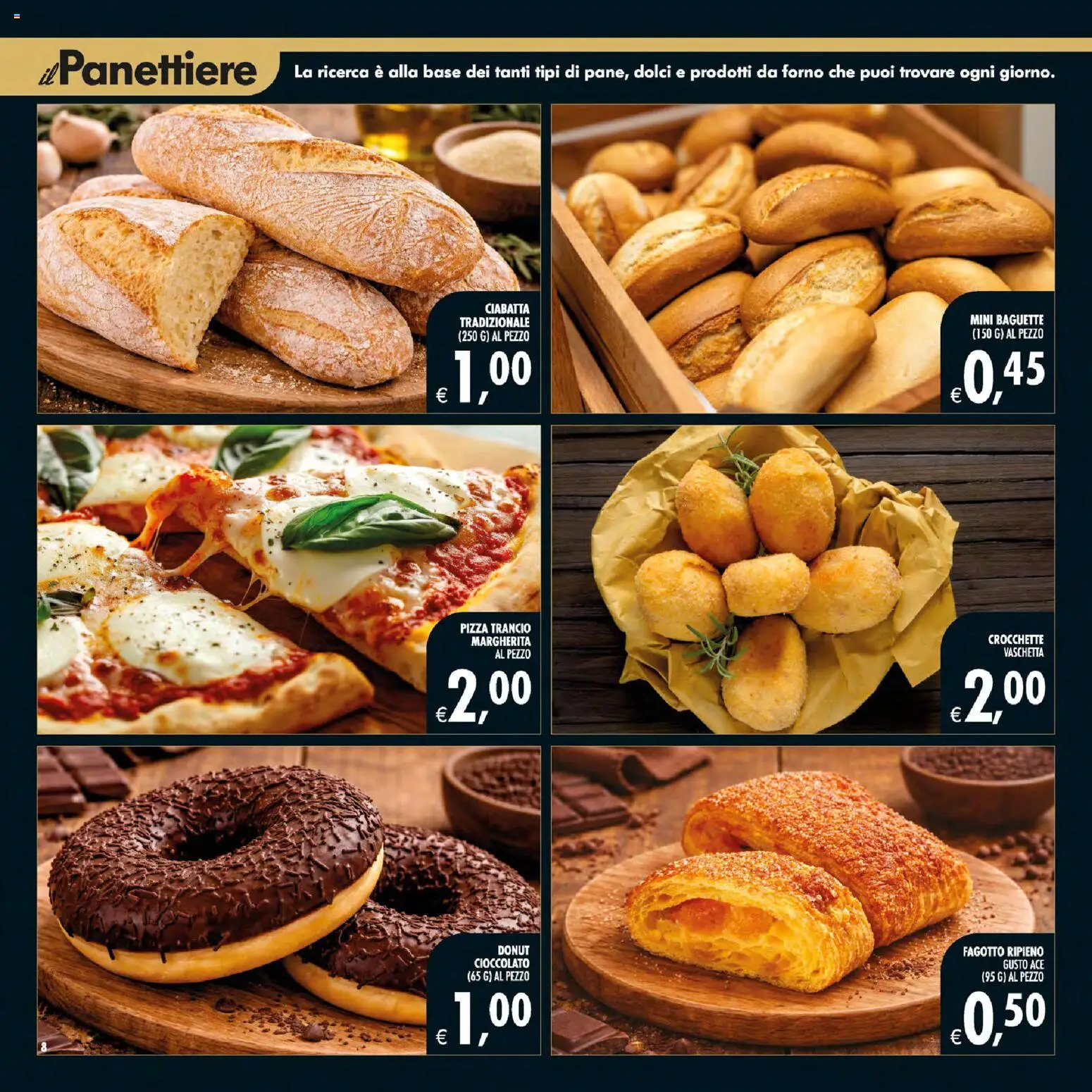 Volantino Decò del 21/08/2026 | Pagina: 8 | Prodotti: Pizza, Baguette, Crocchette, Dolci