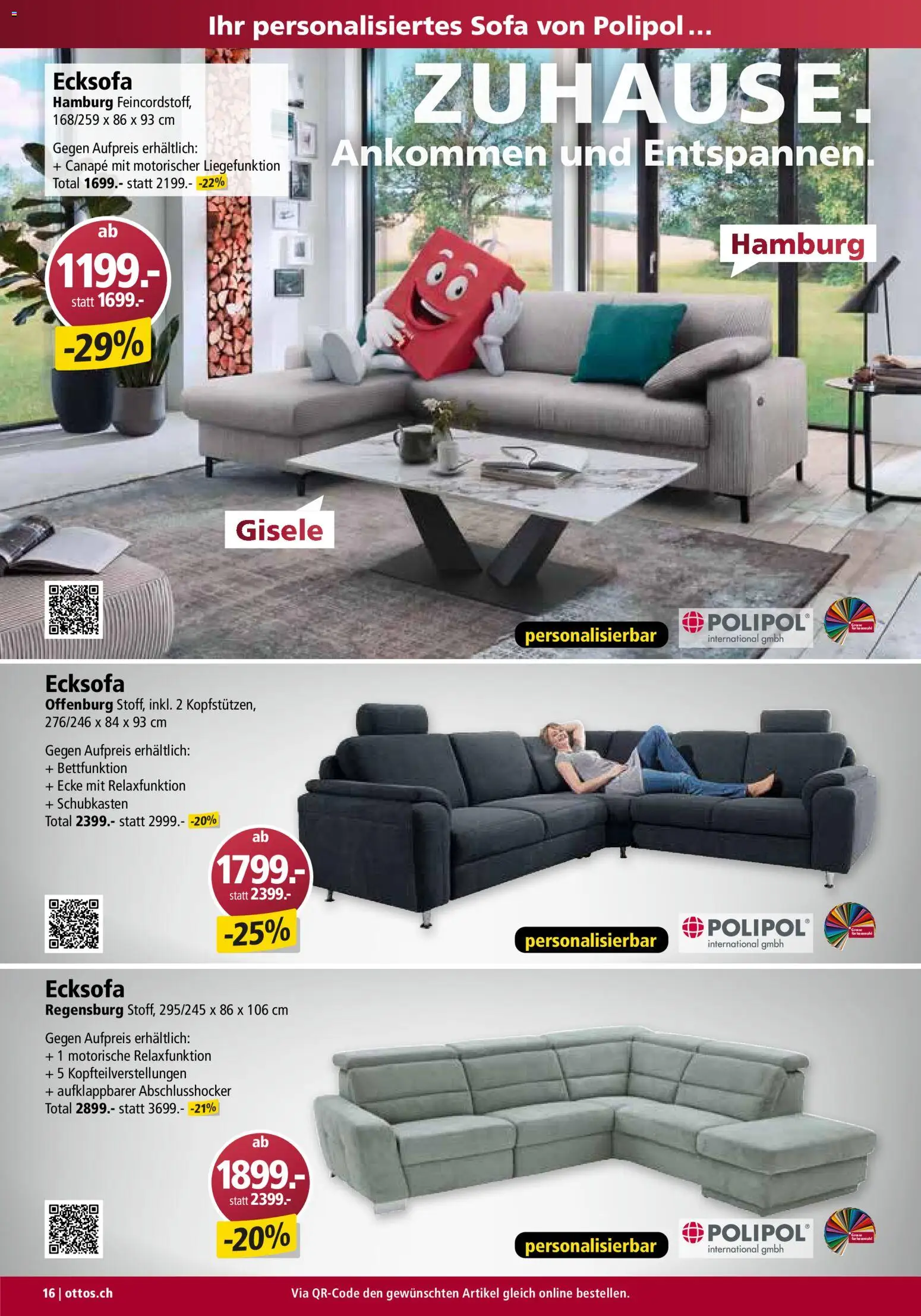 Otto's Aktionen Möbelflyer – gültig ab 01.07.2026 | Seite: 16 | Produkte: Sofa, Ecksofa
