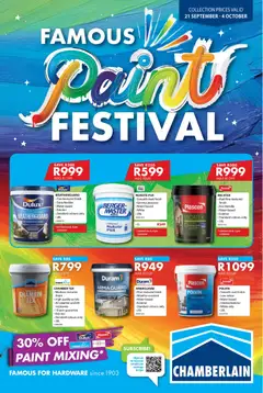 Chamberlain specials catalogue – valid from 21/09/2026