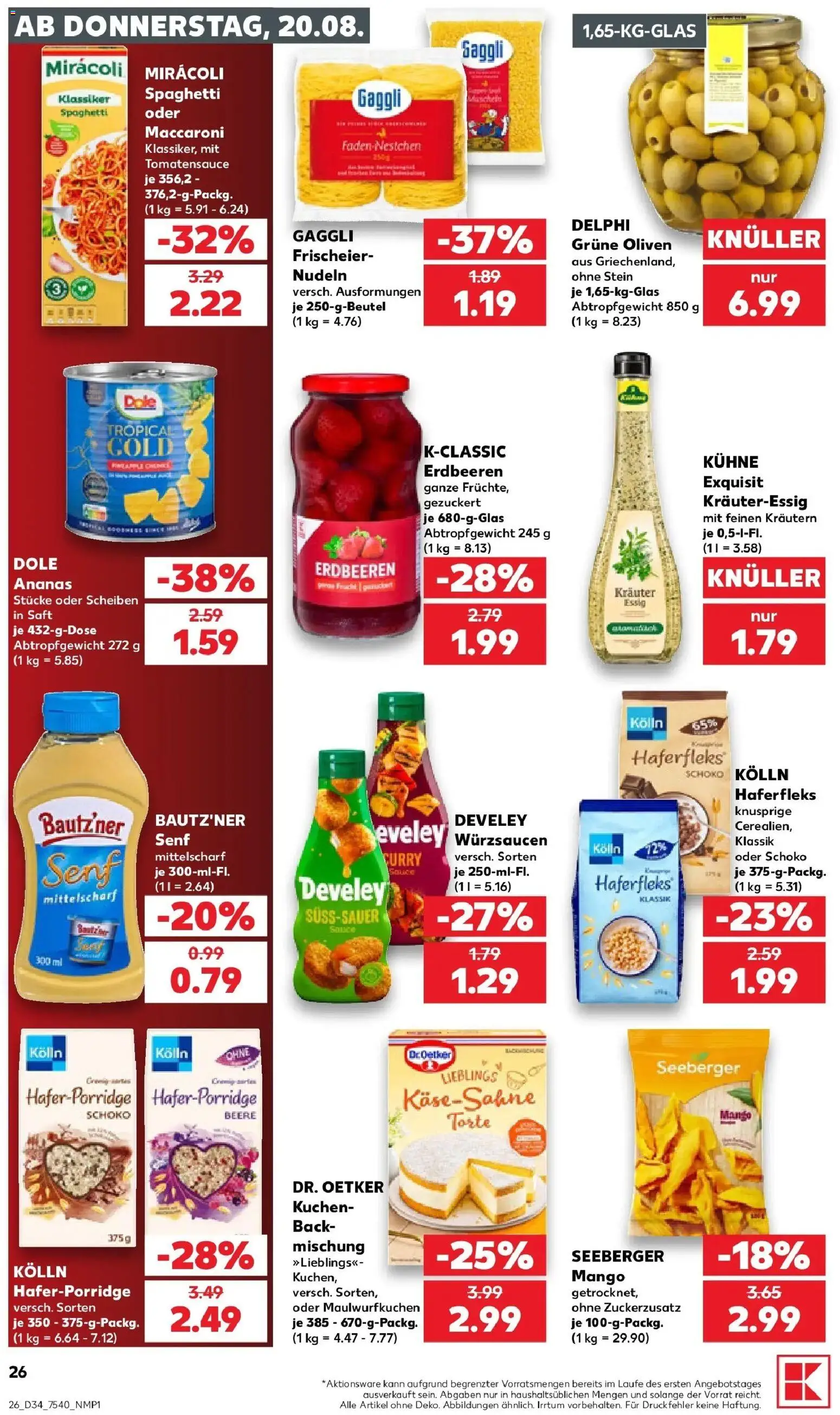 Prospekt Kaufland ab 17.08.2026 » Angebote Online zum Blättern | Seite: 37 | Produkte: Kolln, Saft, Kuchen, Erdbeeren