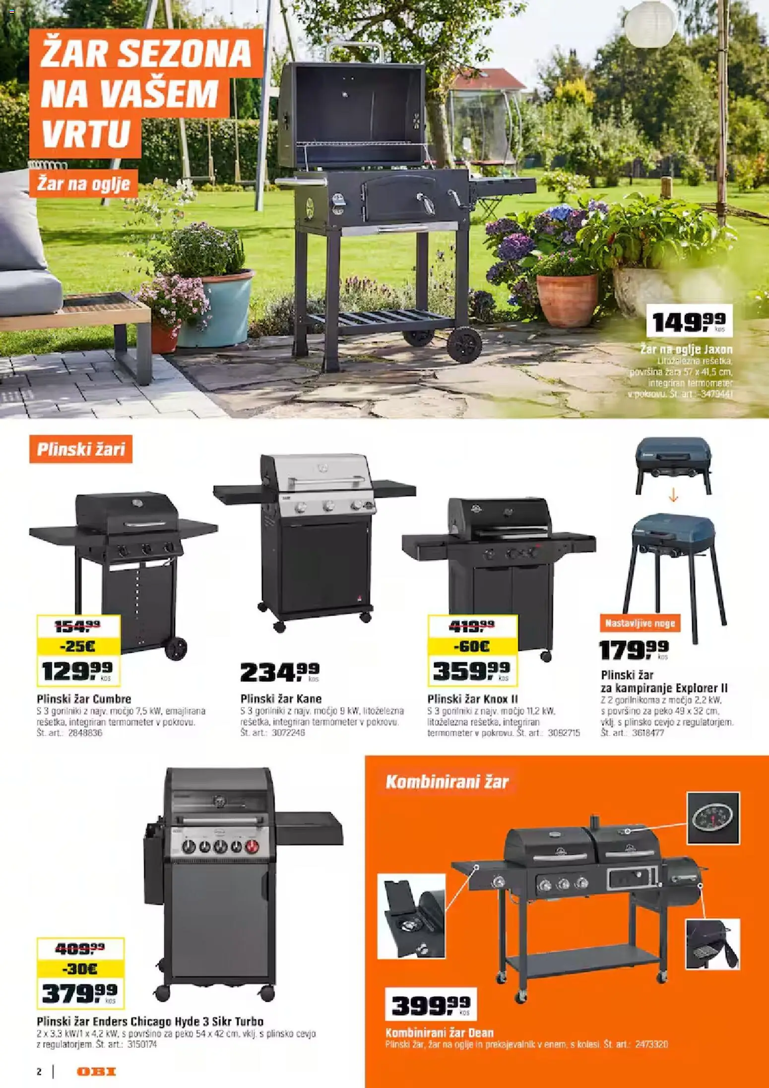 Novi OBI katalog ponudbe – veljaven od 04.08.2026 | Stran: 2 | Izdelki: Plinski žar, Zar, Termometer