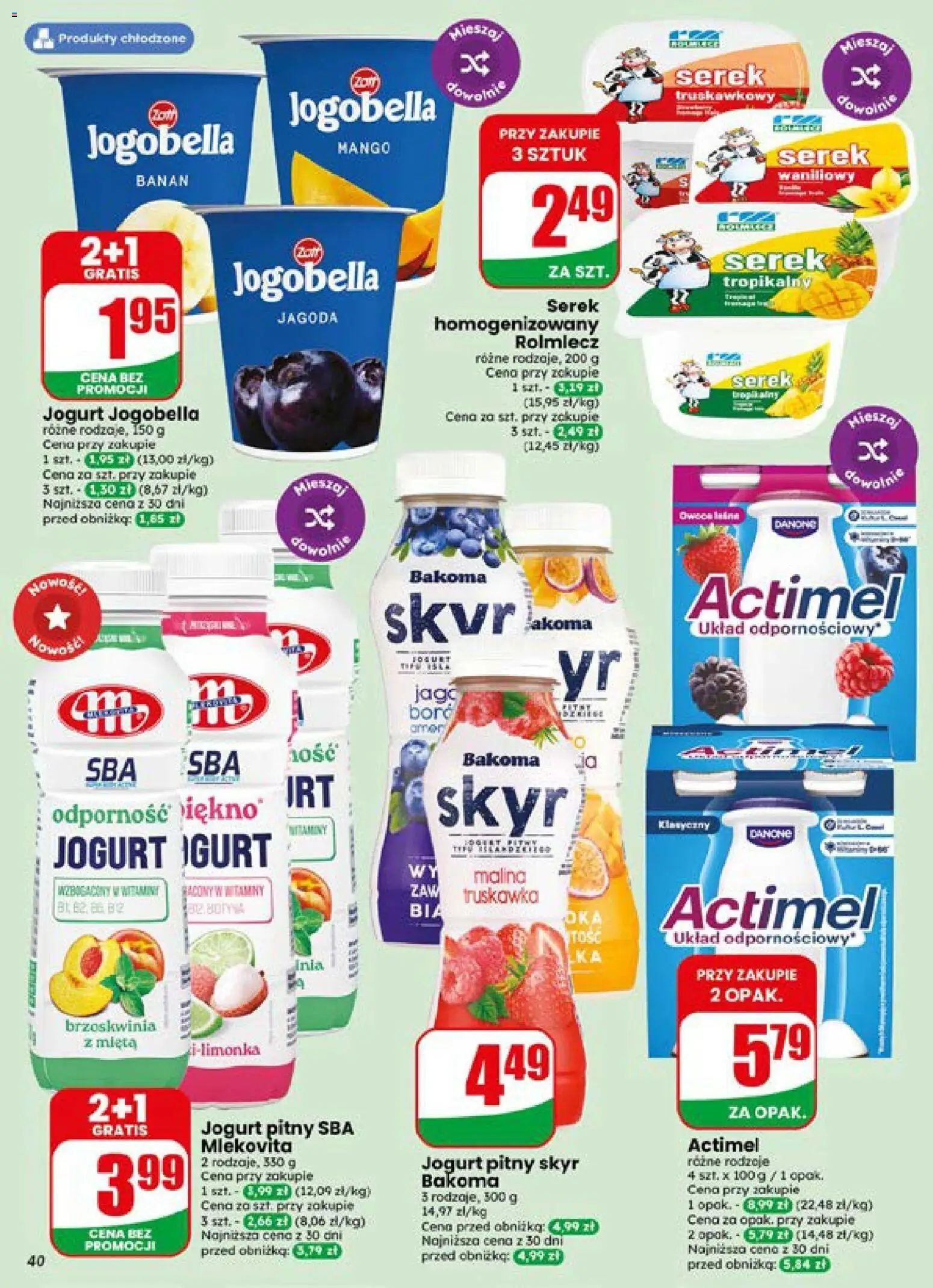 Dino gazetka od 15.07.2026 | Strona: 40 | Produkty: Malina, Serek, Jogurt, Banan