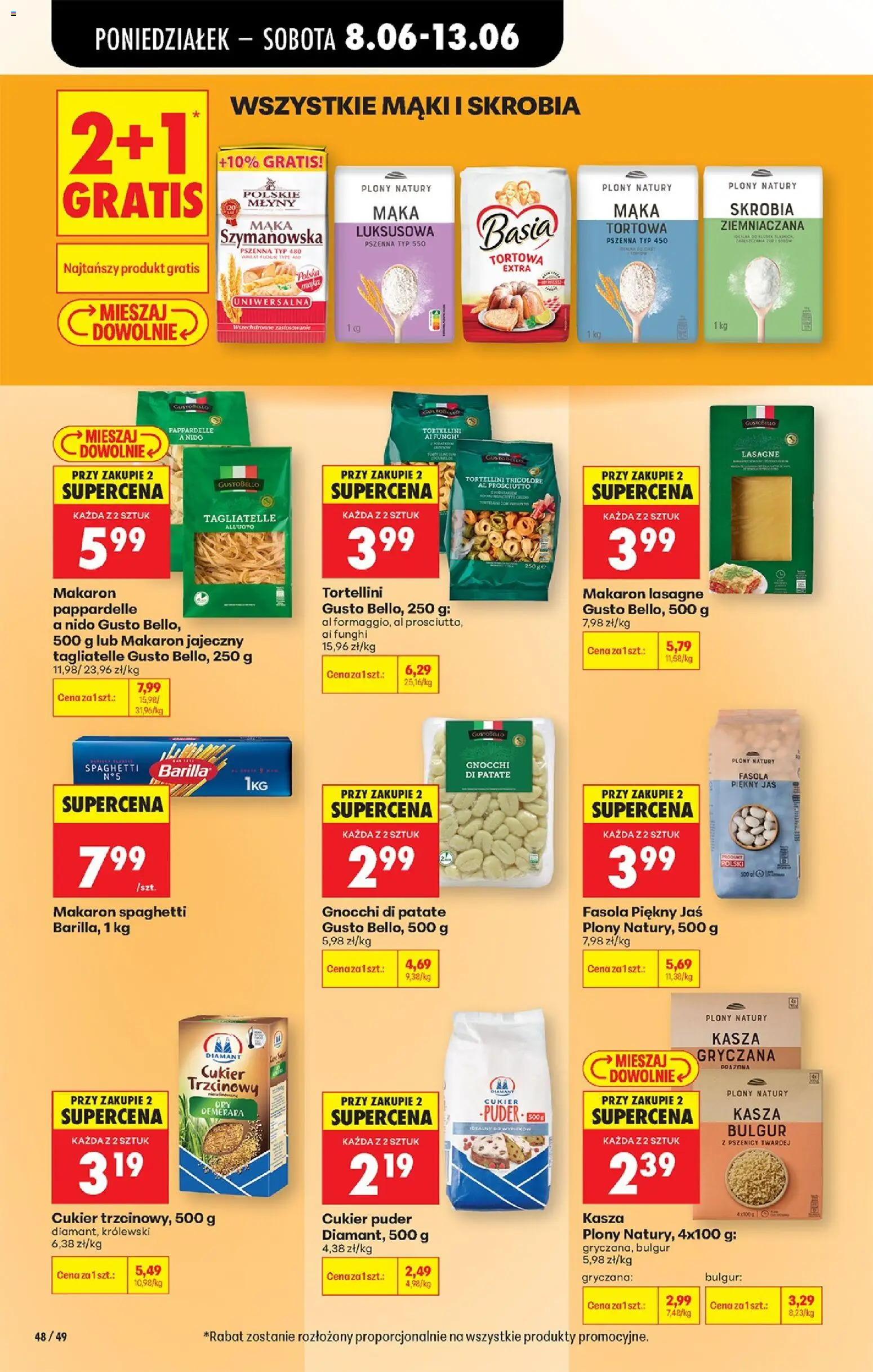 Biedronka gazetka od poniedziałku od 08.06.2026 | Strona: 58 | Produkty: Cukier puder, Tortellini, Lasagne, Cukier