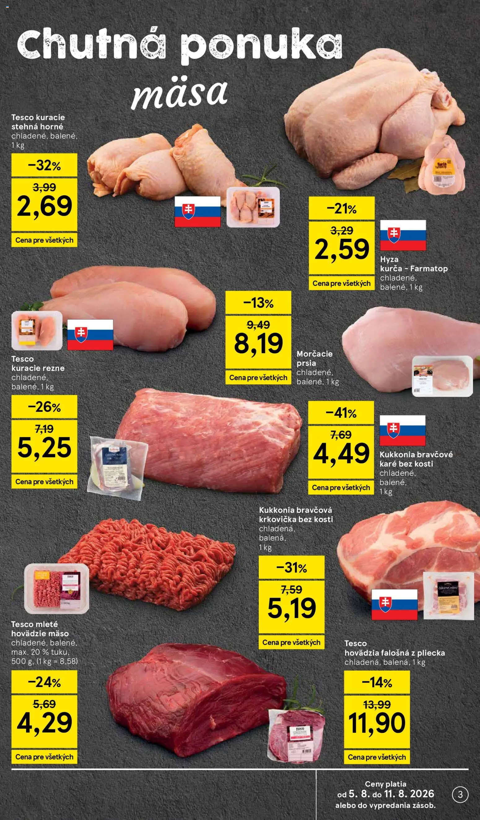 Nové Tesco akcie – leták je platný od 05.08.2026 | Strana: 3