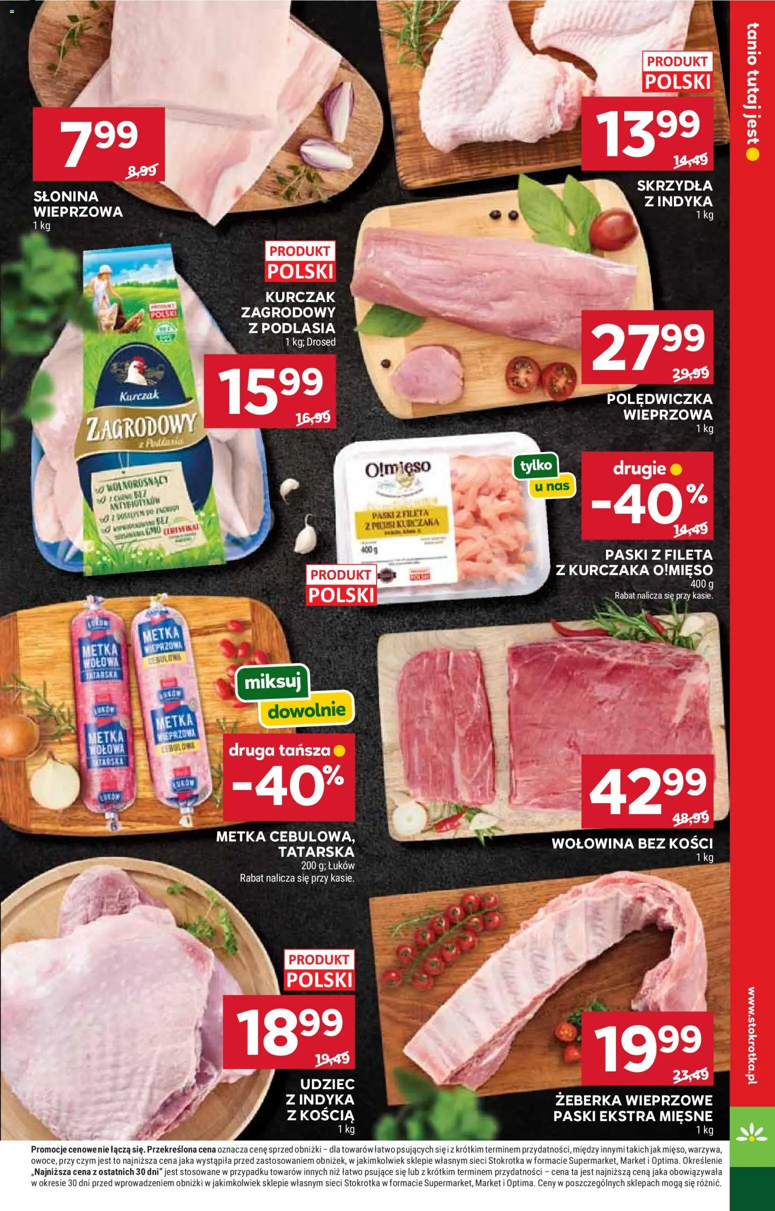 Stokrotka gazetka - Market od 17.09.2026 | Strona: 11 | Produkty: Żeberka wieprzowe, Kurczak, Słonina, Stokrotka