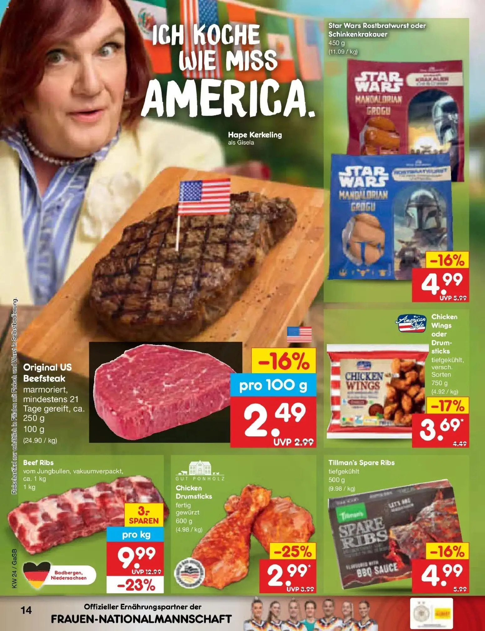 Netto Marken-Discount Prospekt Bremen-Lesum – gültig ab 08.06.2026 | Seite: 22 | Produkte: Spare ribs, Wurst, Fleisch