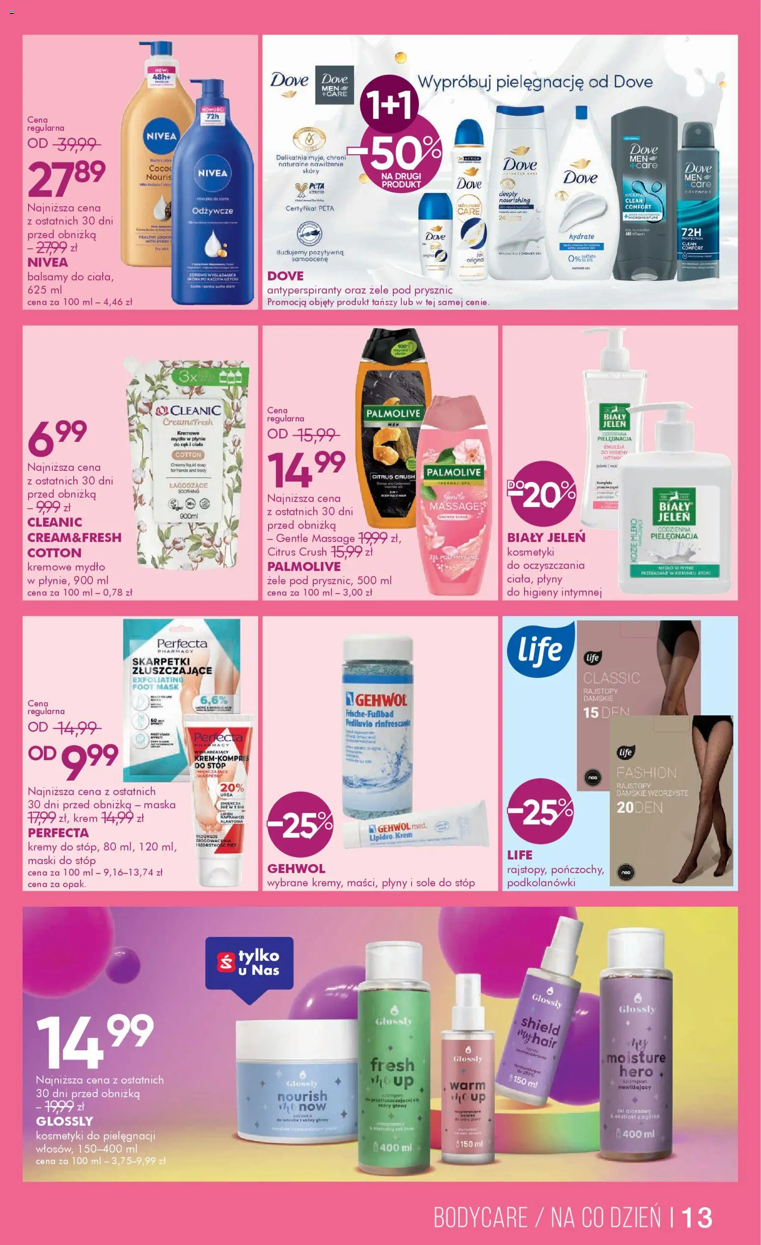 Super-pharm gazetka od 05.03.2026 | Strona: 13 | Produkty: Kosmetyki, Mleko, Body, Krem