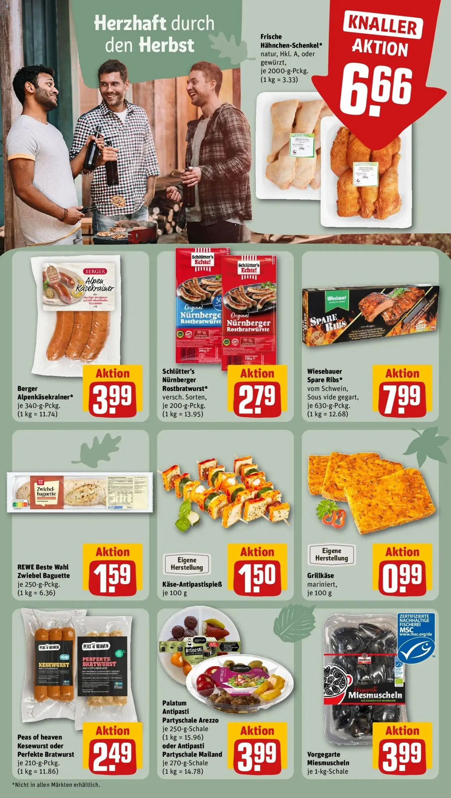 REWE Prospekt ab 14.09.2026 zum Blättern » Angebote | Seite: 17 | Produkte: Bratwurst, Baguette, Knoblauch