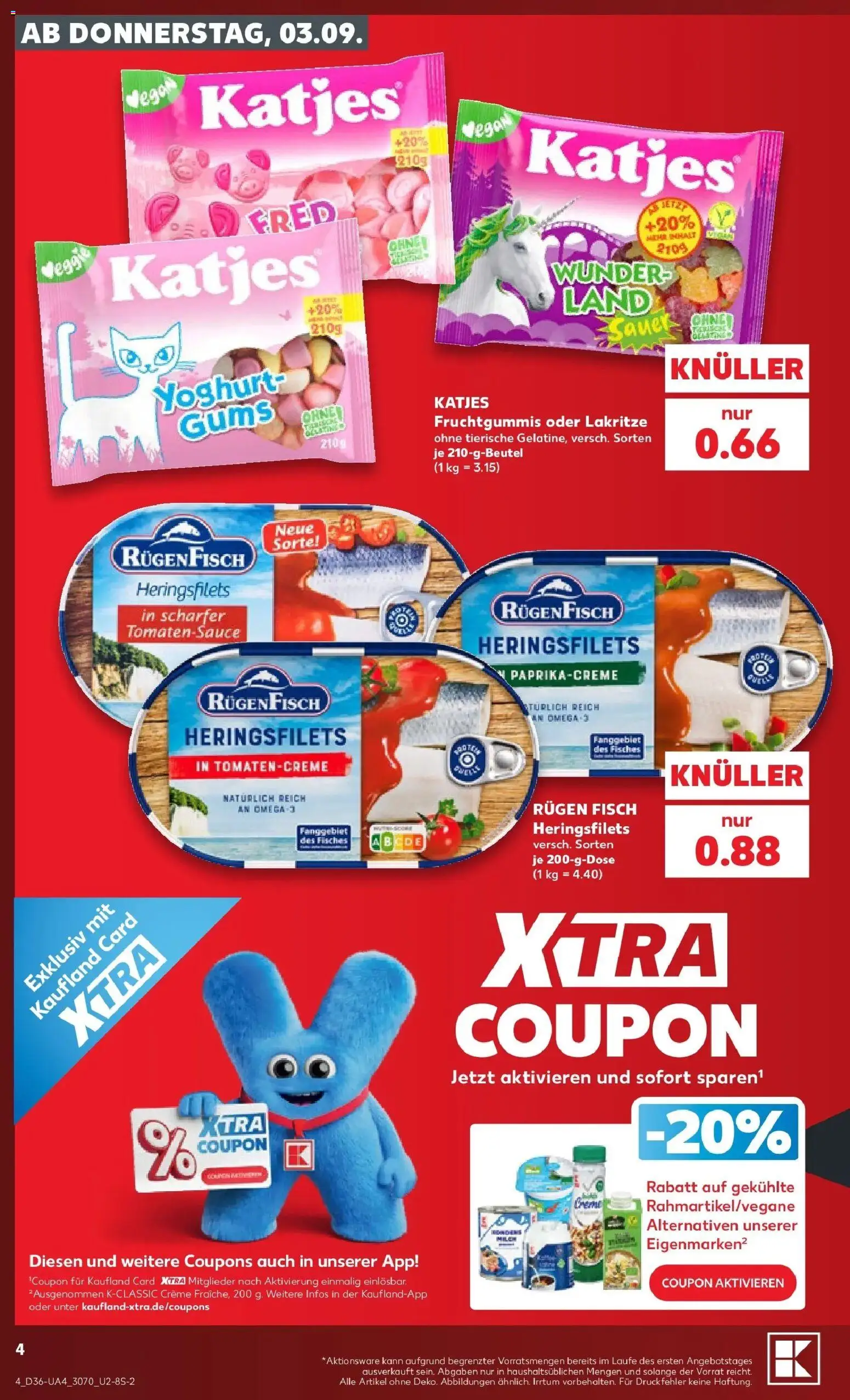 Prospekt Kaufland ab 31.08.2026 » Angebote Online zum Blättern | Seite: 13 | Produkte: Katjes, Creme, Fisch