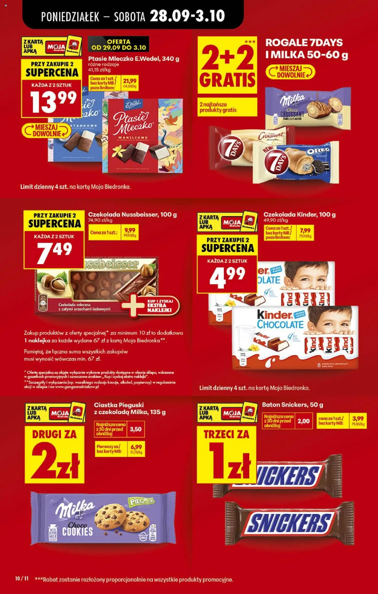 Biedronka Polsko leták - Codziennie niskie ceny od 28.09.2026 | Strana: 12 | Produkty: Milka, Croissant, Karty, Oreo