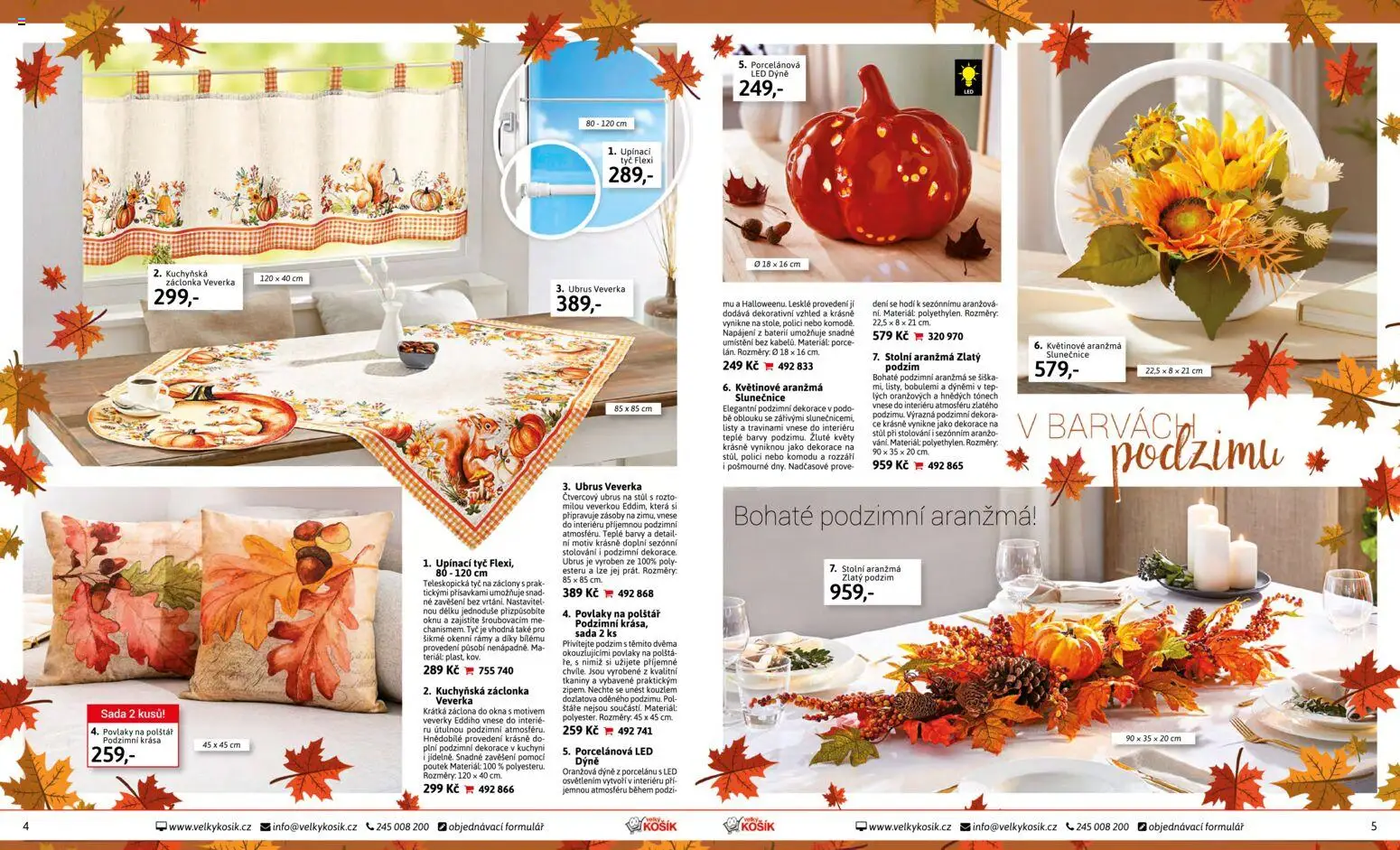 Velký Košík leták od 21.09.2026 | Strana: 3 | Produkty: Polštář, Květy, LED, Dekorace